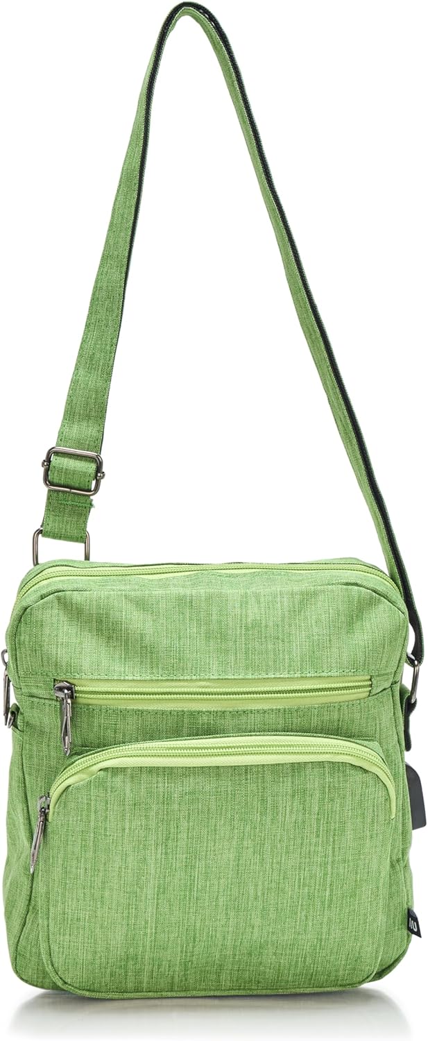Nupouch Anti-Theft Crossbody Purses for Women - 9 1/2 x 9 Shoulder Bag with Built-in RFID Card Slots