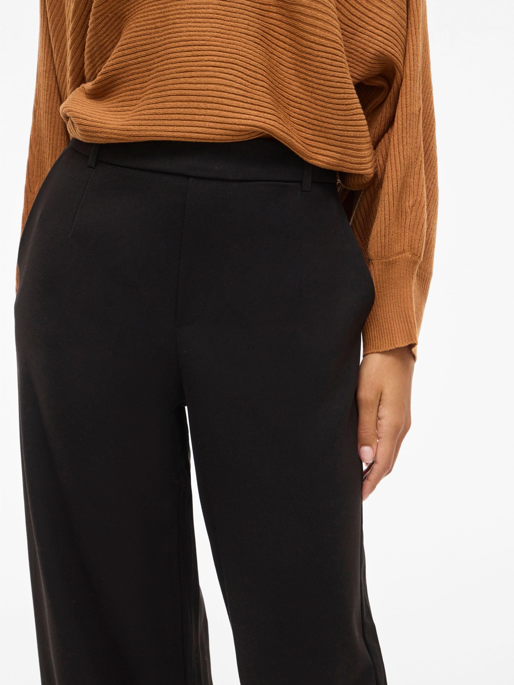 Vila Women's Vivarone Hw Wide Pant-Noos Fabric Trousers