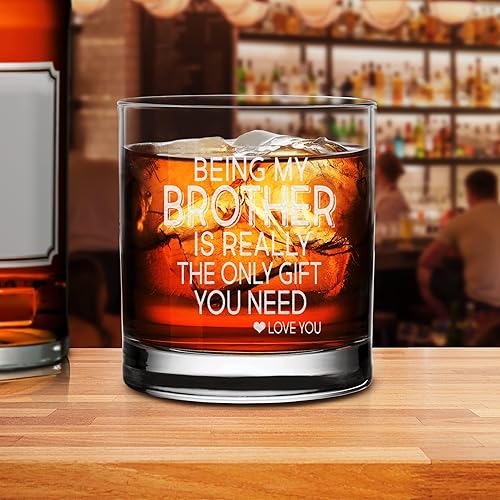 Miniatura 7 de Being my Brother is Really The Only Gift You Need Whisky Glass - Regalo sarcástico para hermanos
