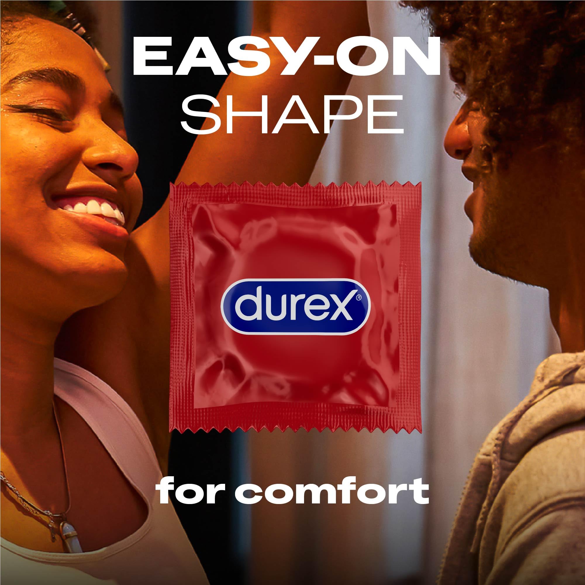 Durex Thin Feel XL Condoms 12 Pack, Extra Large Thin Condoms for Closer Natural Sensation and Roomier Fit, Easy-On Shape, Comfortable Wider Fit, Pack of 12 for Couples