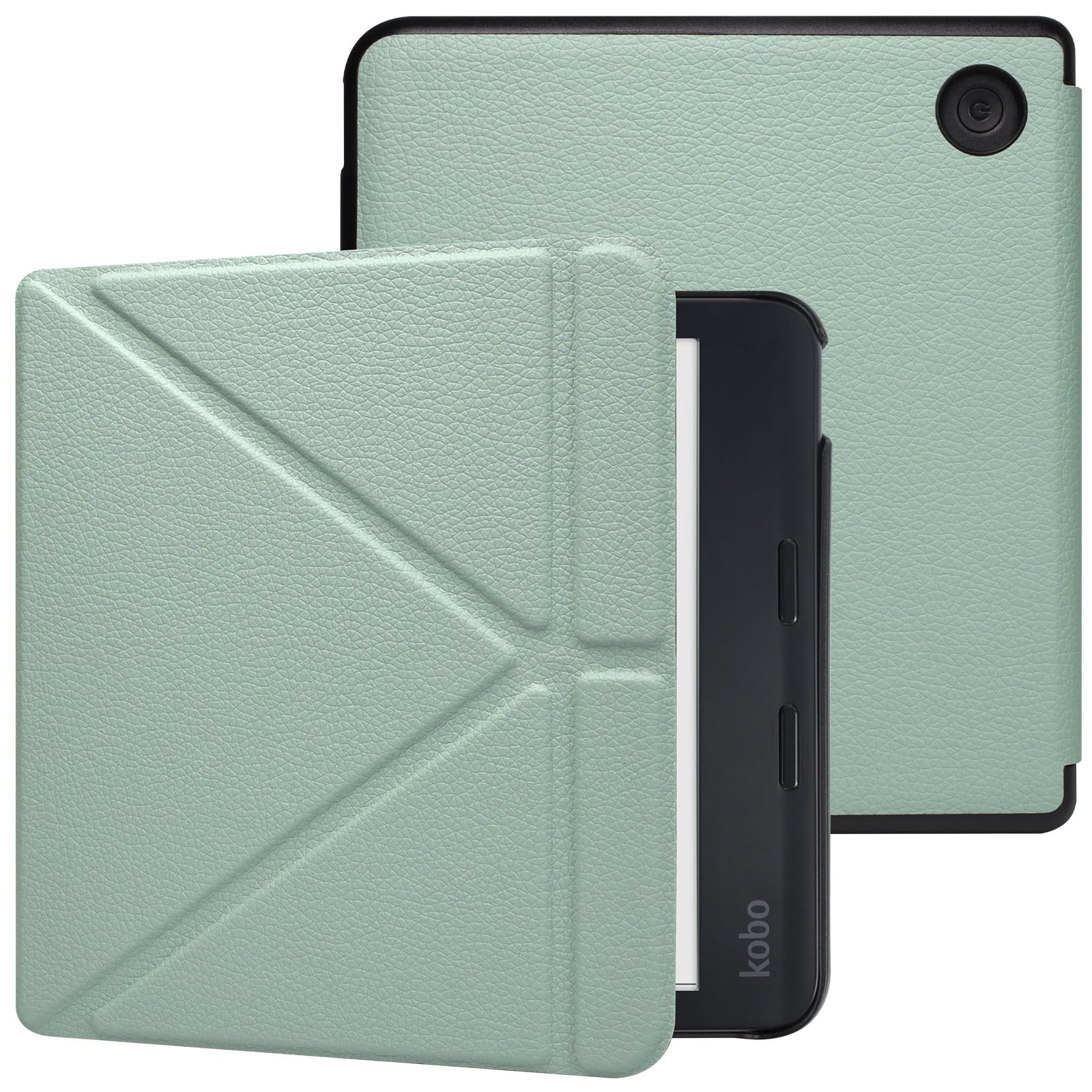 RSAquar Coque pour Kobo Libra Colour (Modèle : N428) Et Tolino Vision Colour 2024 avec Fonction Auto Veille Réveil, Vert Agave