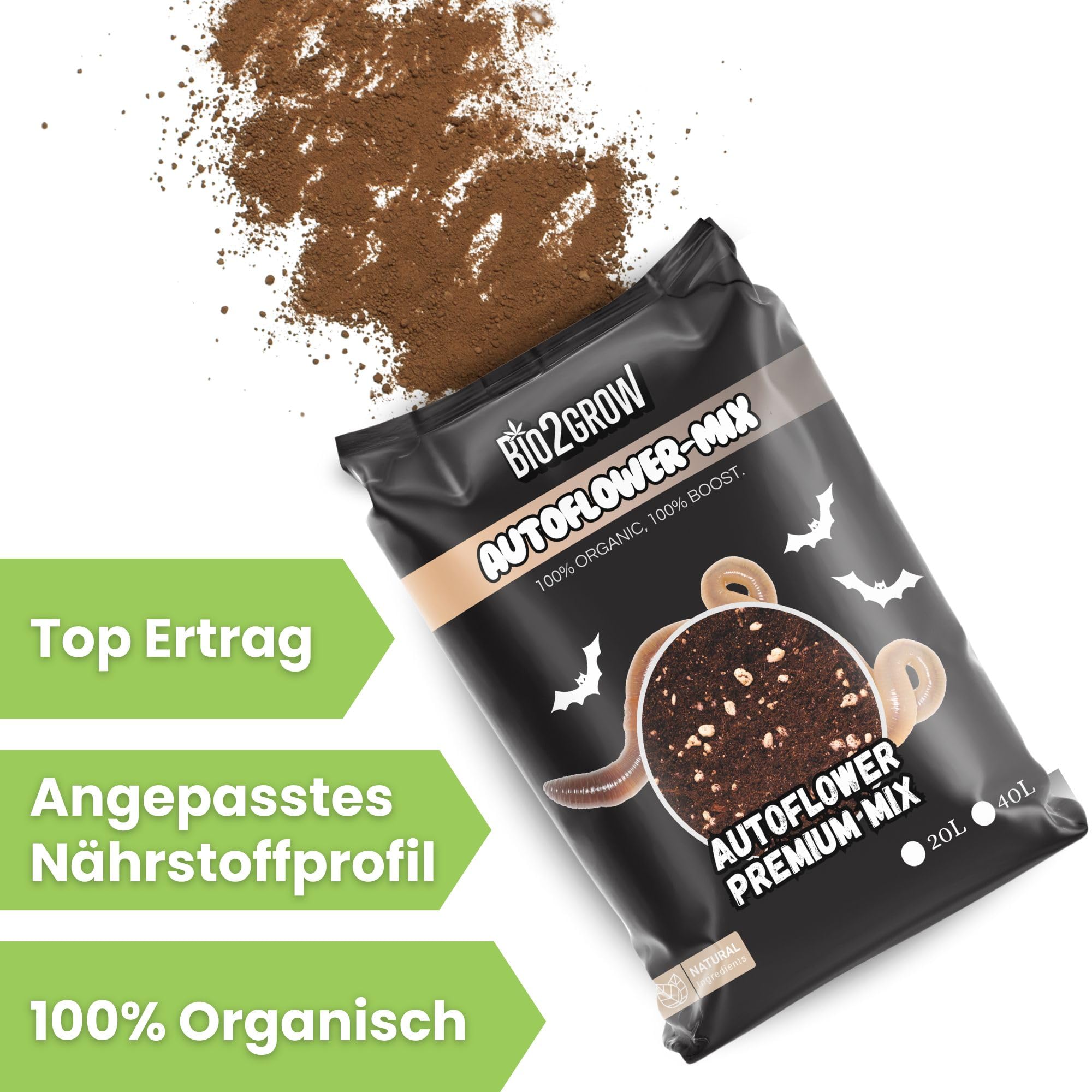 Autoflower Mix 80 Liter - Automatik Indoor & Outdoor Blumenerde für Pflanzen Leichte Mischung Gemüse Anbau Supermix