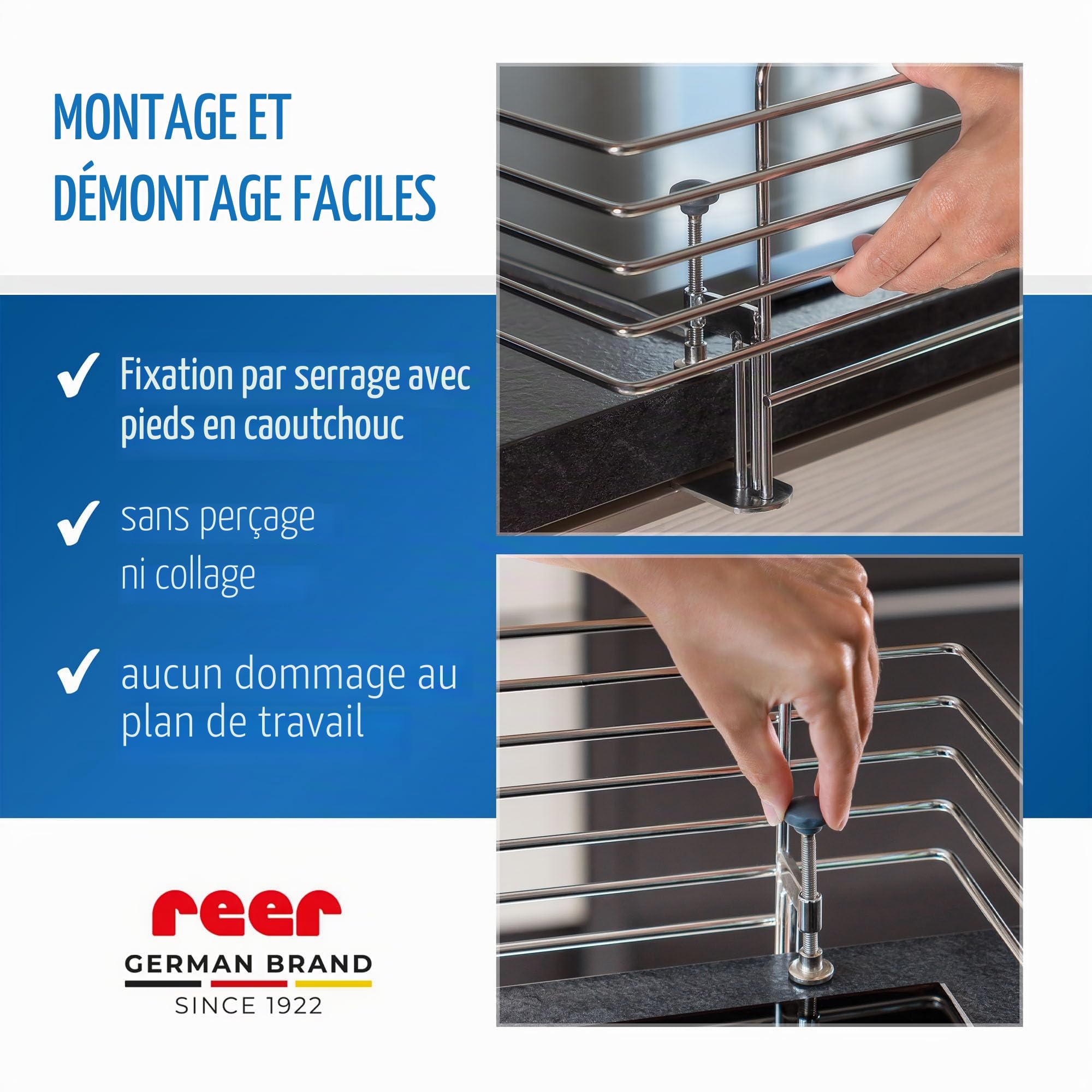 reer Grille de protection classique pour cuisinière à pince en acier inoxydable, extra sûre, convient pour 99% de toutes les cuisines.