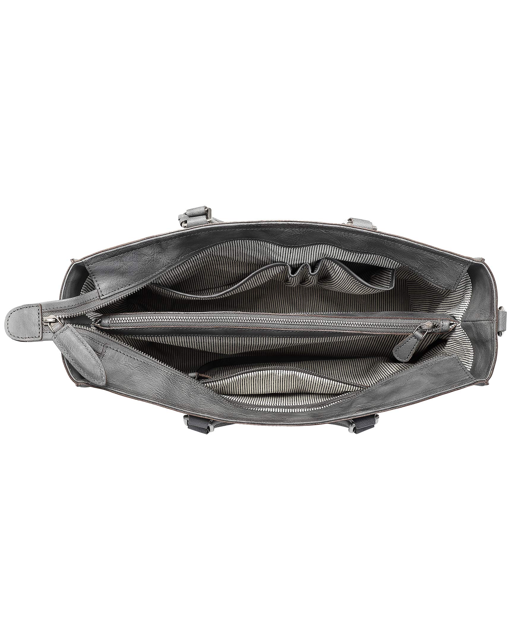 OLD TREND Genuine Leather Monte Tote Bag: Heather Grey