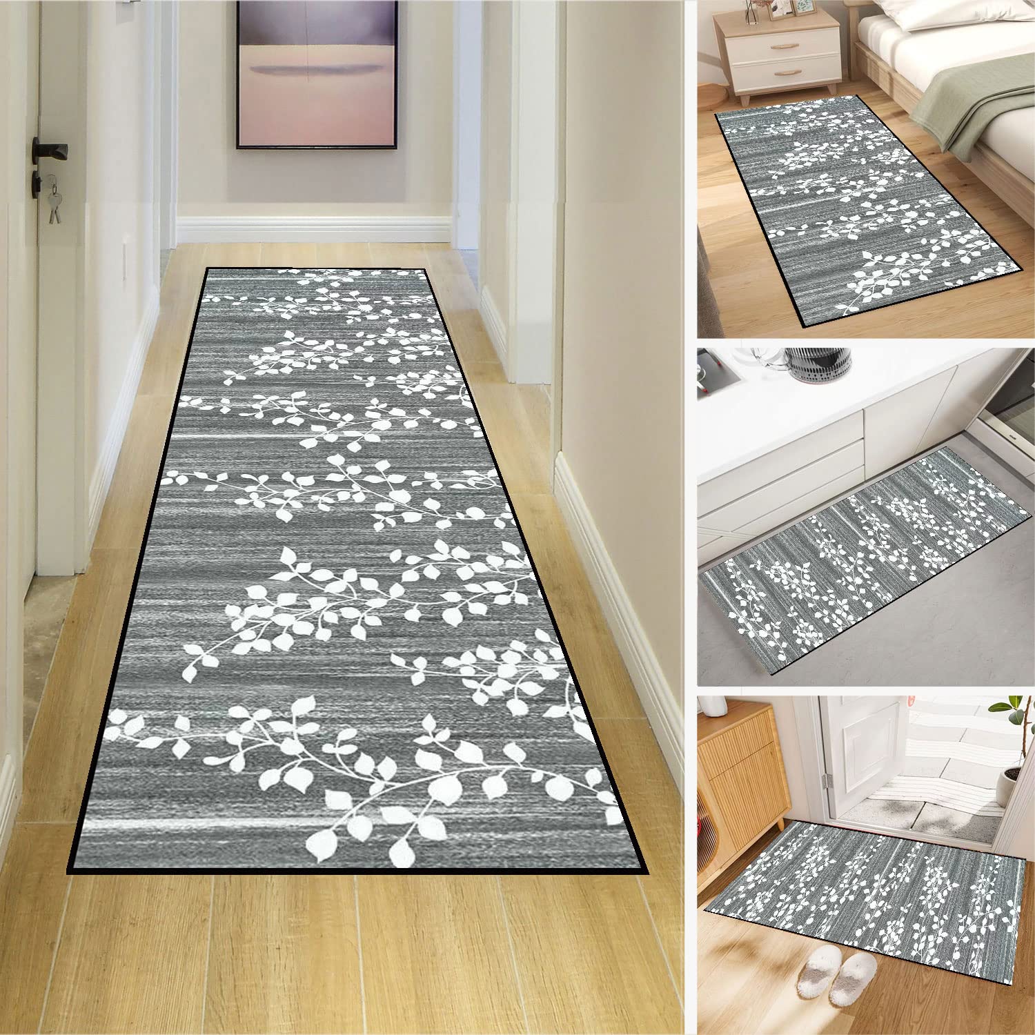 Dmkjdzsw Carpet Runner，Non Slip Backing for Kitchen Floor，Long Hallway Hall Runner Narrow Rugs - Cotton Pile