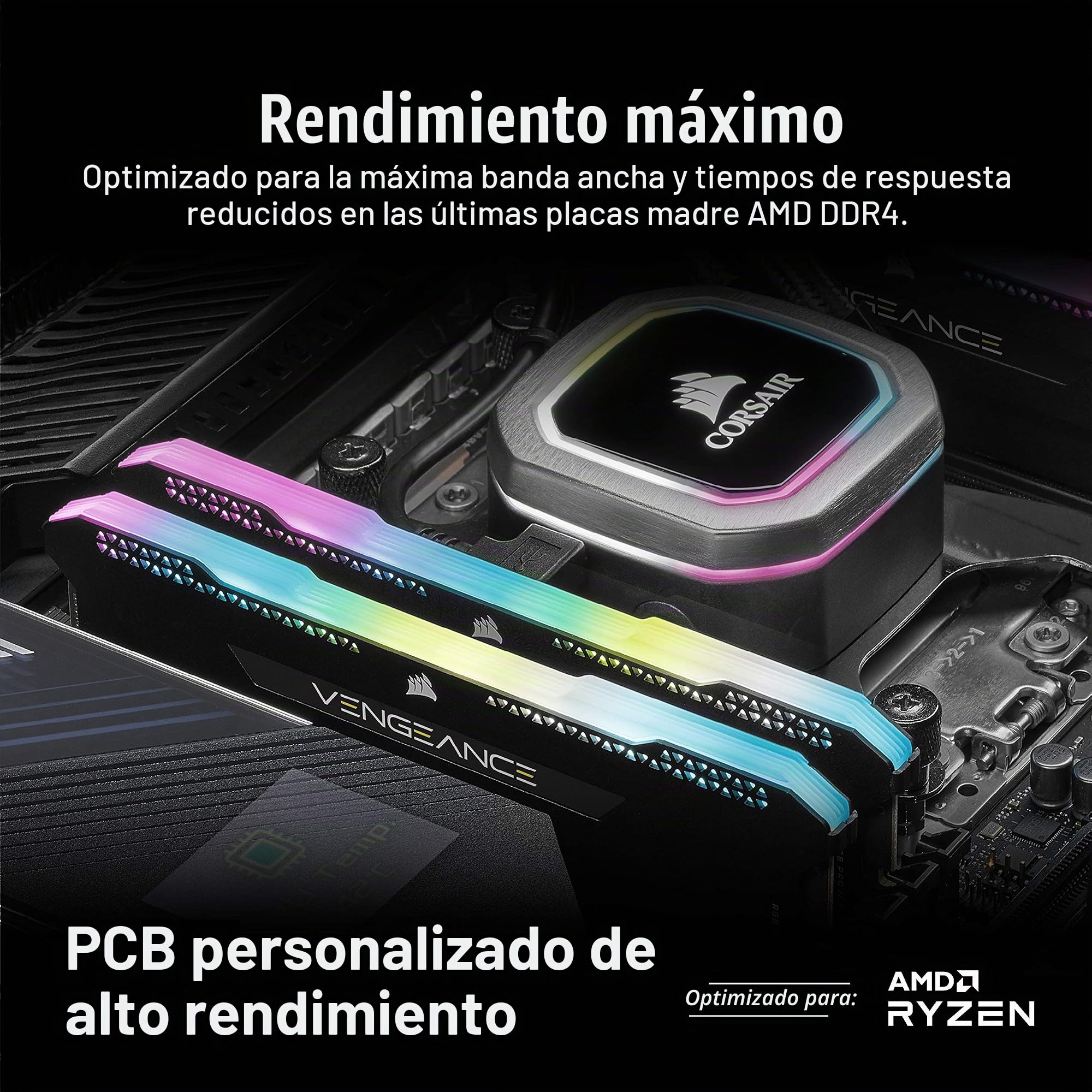 CORSAIR Vengeance RGB Pro SL 32GB (2x16GB) DDR4 hasta 3200MHz (PC4
