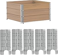 Vista 1 de Bisagras de collar de paleta de 8 pulgadas, kit de 4 soportes de esquina elevados para cama de jardín para camas elevadas de profundidad