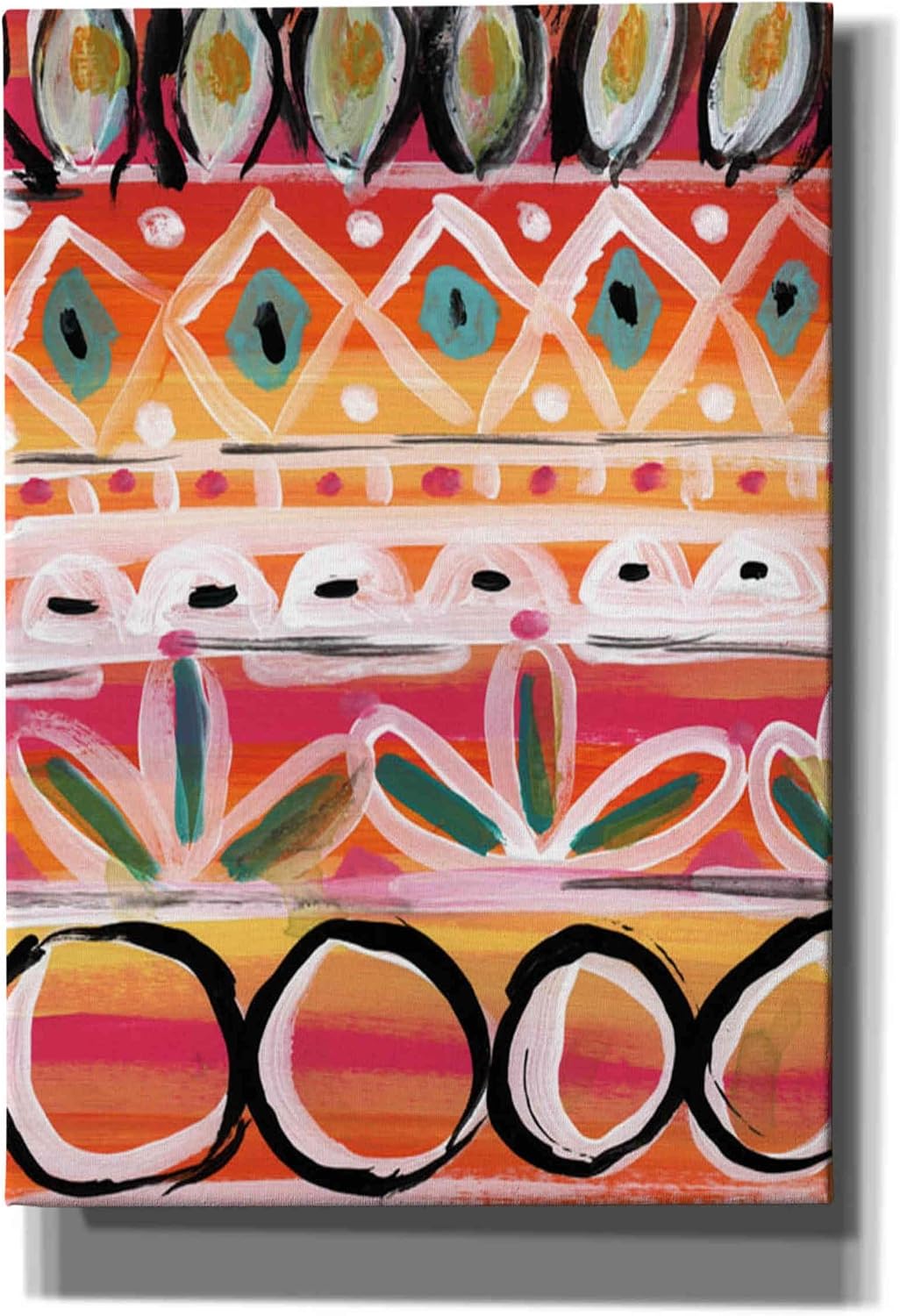 Epic Graffiti 'Fiesta V' by Linda Woods, Canvas Wall Art, 12"x18"