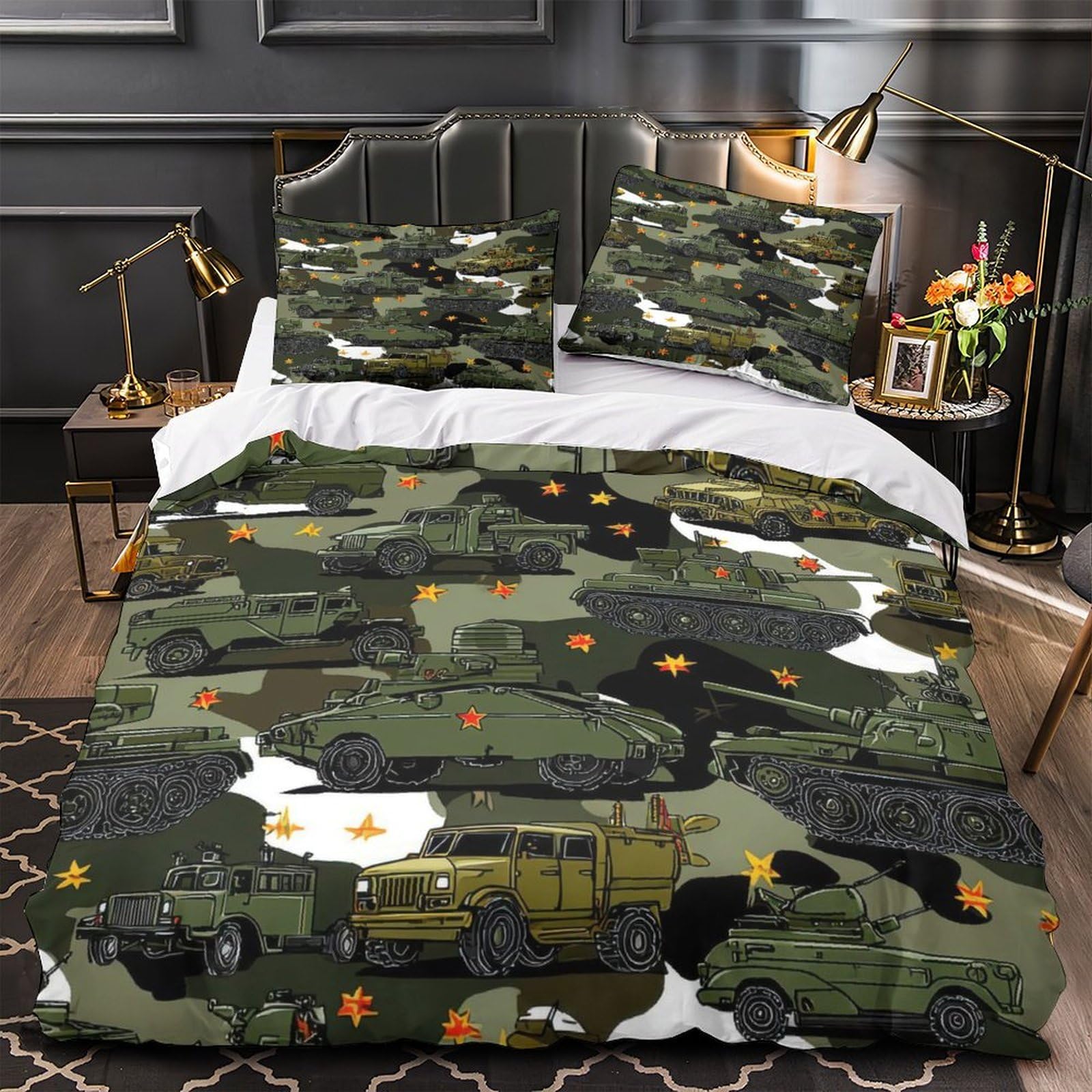 Housse de couette camion 3D pour une chambre d'homme moderne et confortable