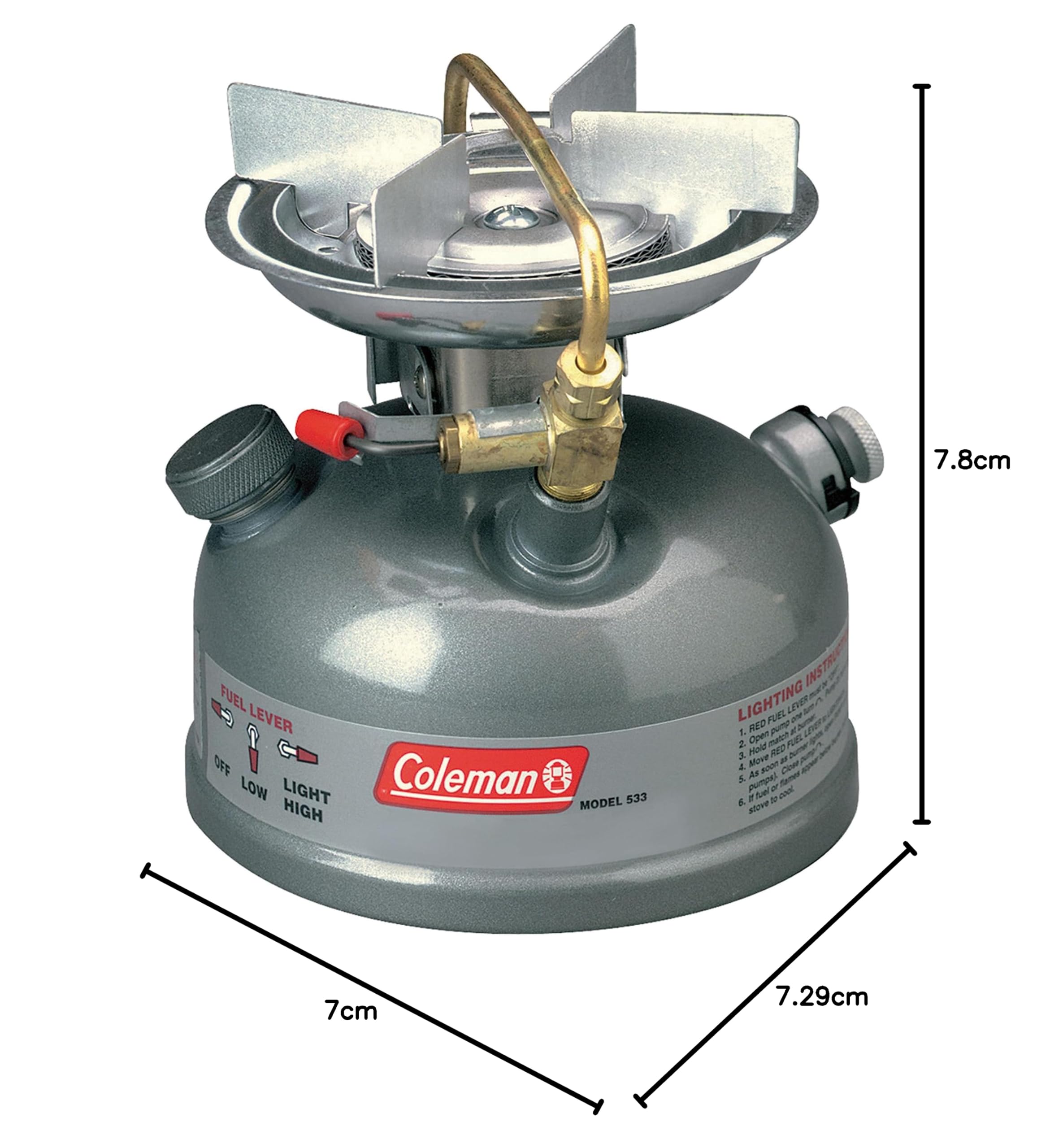 Coleman Naphtha Fuel Camping Stove, Compact 1-Burner Camp Stove