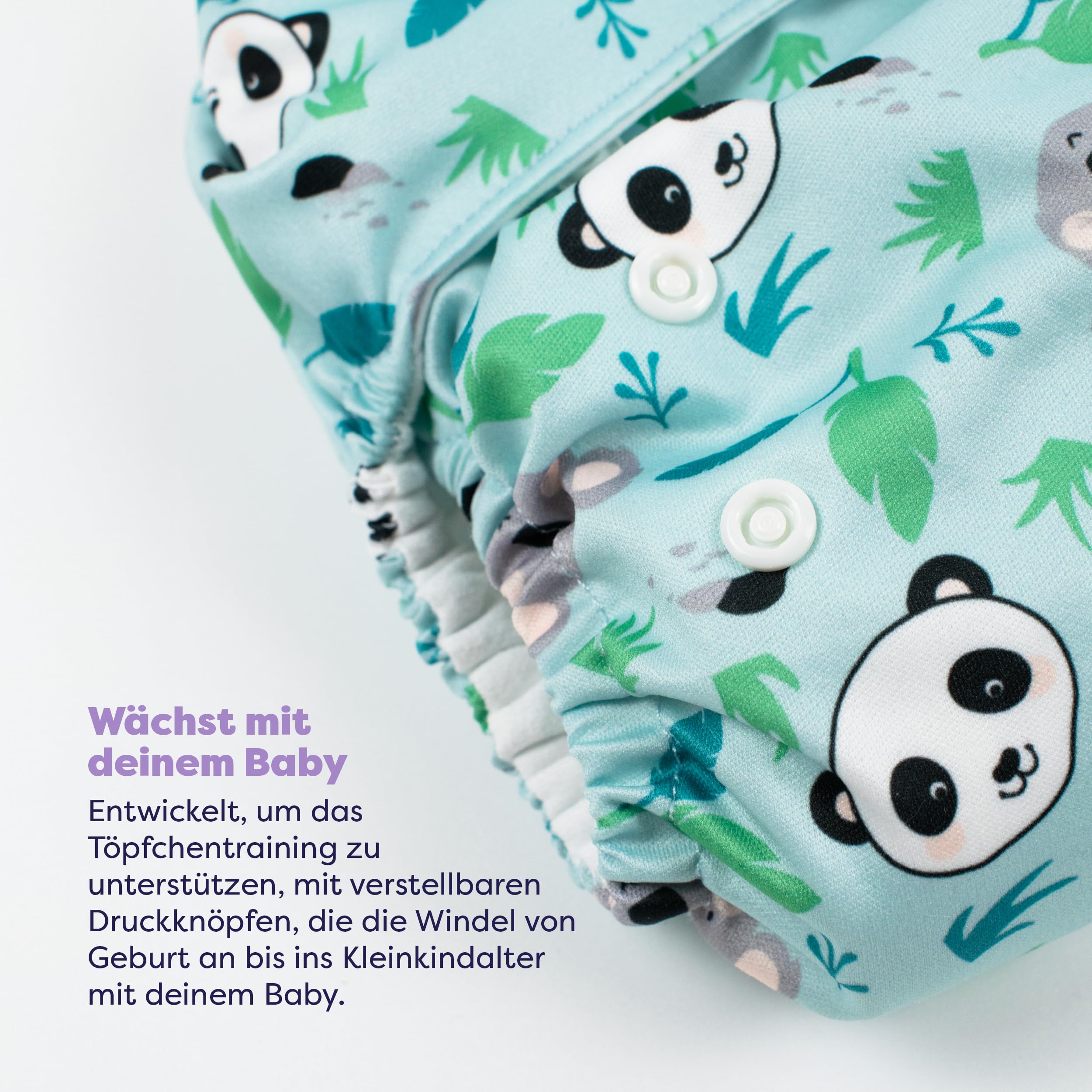 Bambino Mio 3er-Pack Miosolo Classic All-in-One Stoffwindel (ANIMALA) - waschbare Windeln in Einheitsgröße mit verstellbaren Druckknöpfen, auslaufsicher und saugfähig, wiederverwendbare Babywindeln