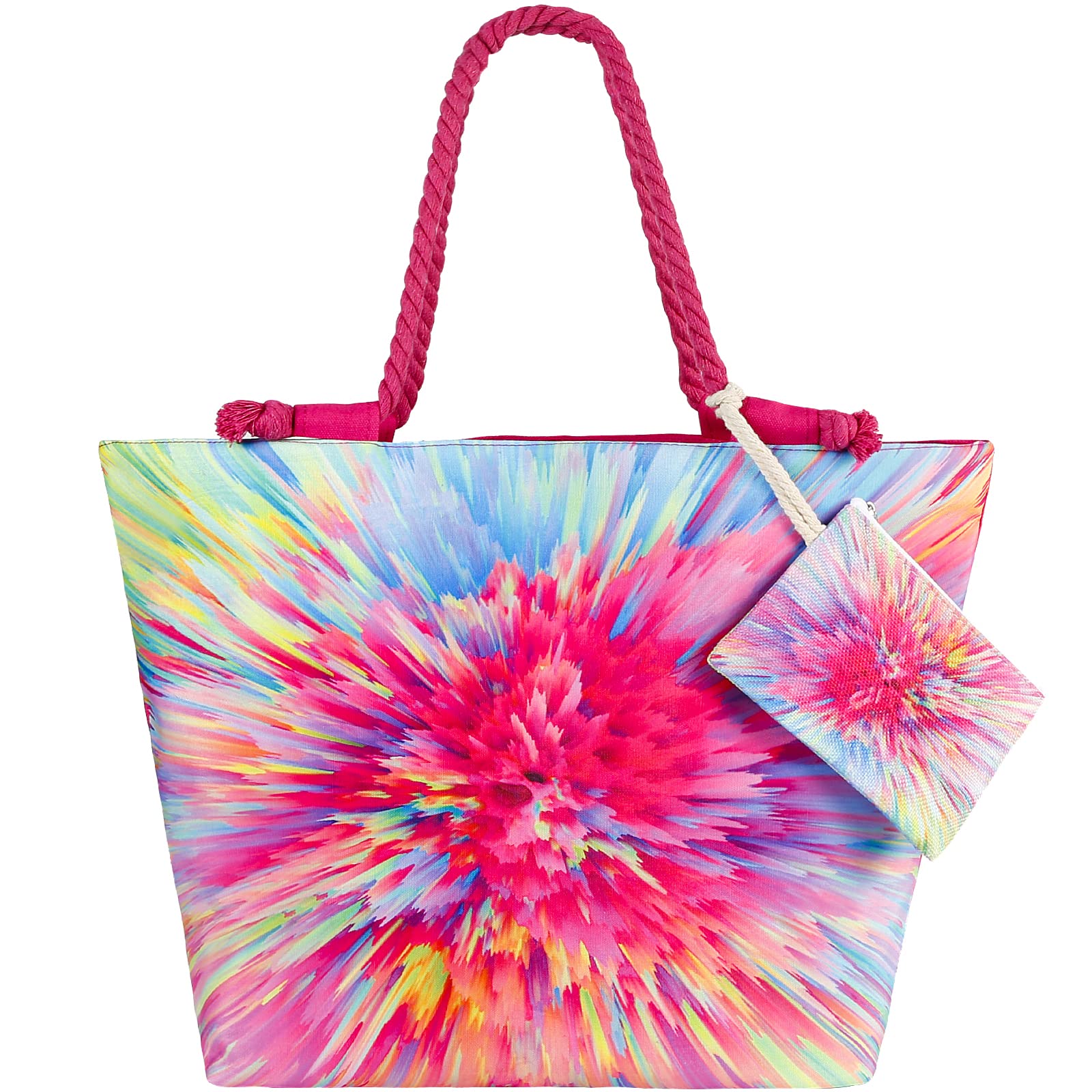 Victse Bolso de Playa Grande, Mujer Bolsa de Hombro con Cremallera, Ligera Bolso Totalizador, Bolso de Bandolera, Grande Bolsa de Compras Niña Bolsa de Asas