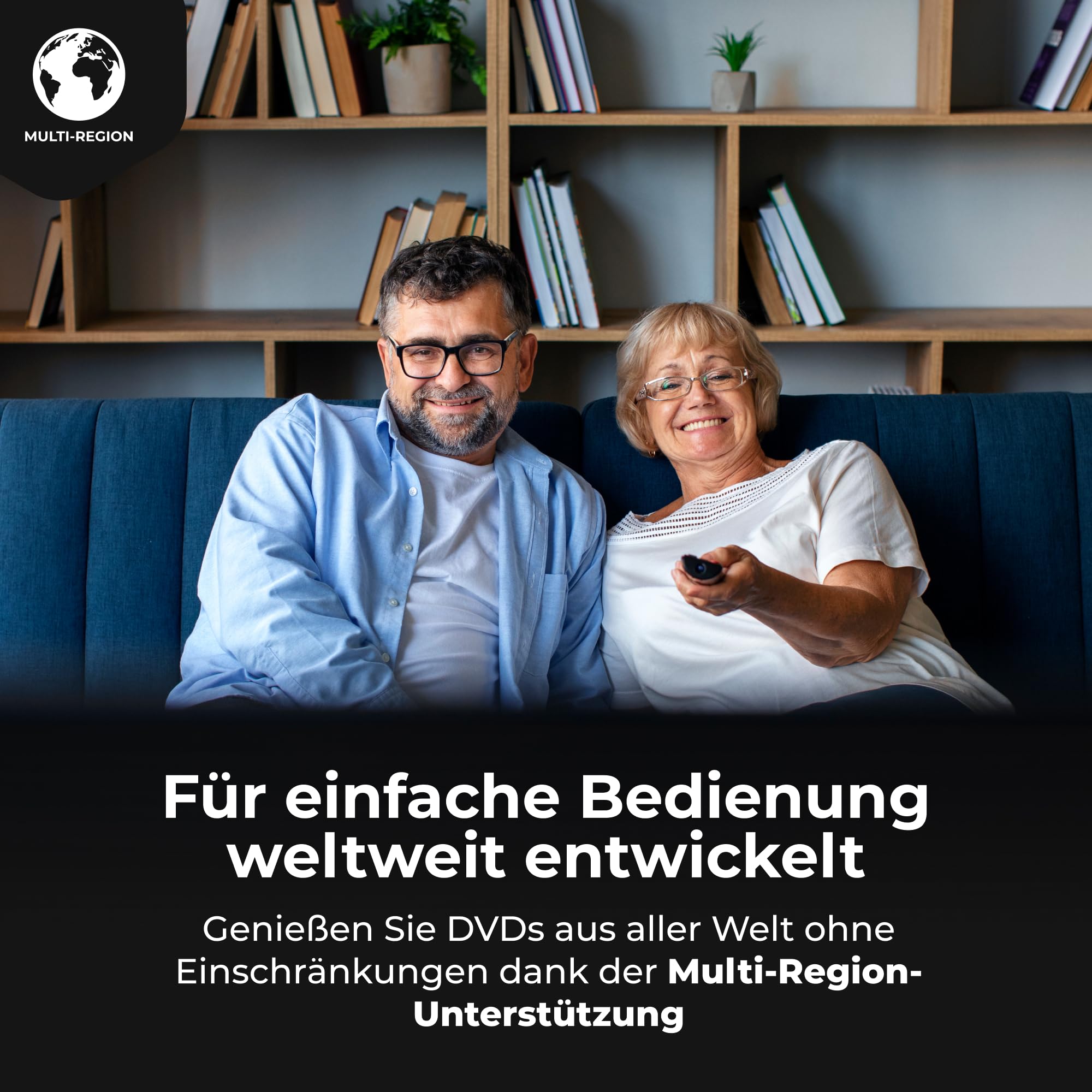 Denver DVH-7787MK3 DVD Player – Region-Free mit HDMI, Scart & USB-Verbindung – 1080p Upscaling Dolby Digital Sound & Fernbedienung