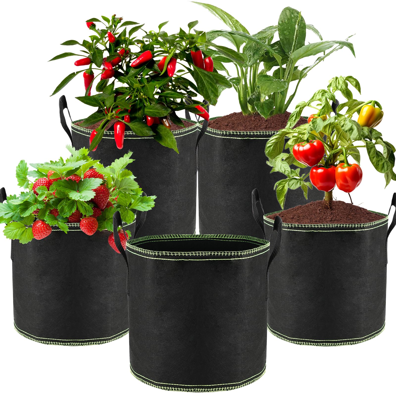 RASENWERK® - Bolsa Para Plantas De 60 Litros De Tela No Tejida - Bolsa Para Plantas De