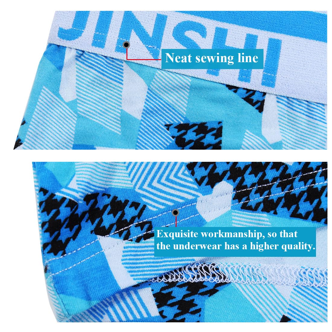 JINSHI Calzoncillos tipo bóxer de bambú para hombre, con cintura al azar
