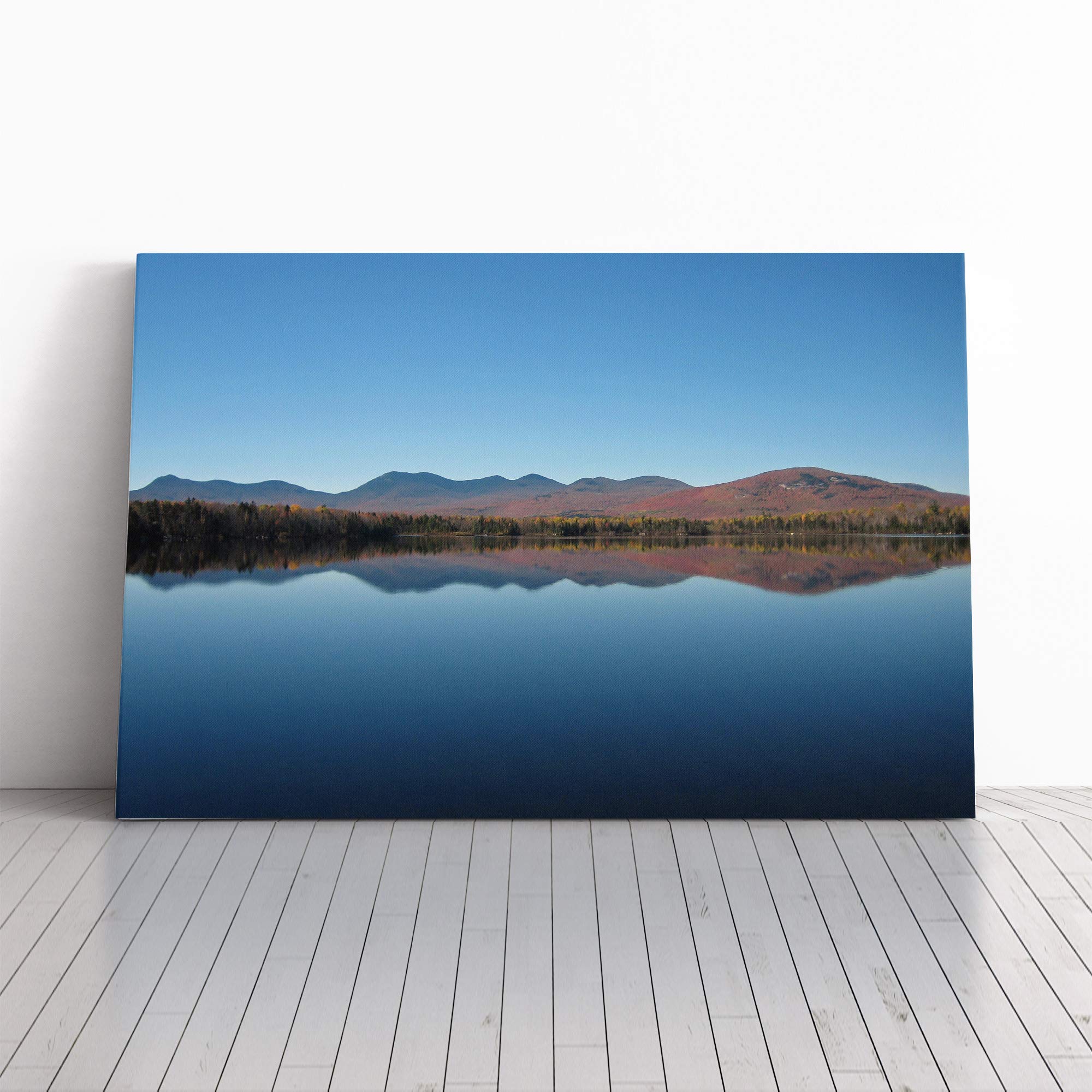 Landscape Jerico Lake New Hamphsire USA Canvas Print | Gallery Wrapped 30mm Frame Wall Art | 30x20 inches | Ready to Hang | Modern Landscape Picture | Living Room Bedroom Lounge Office