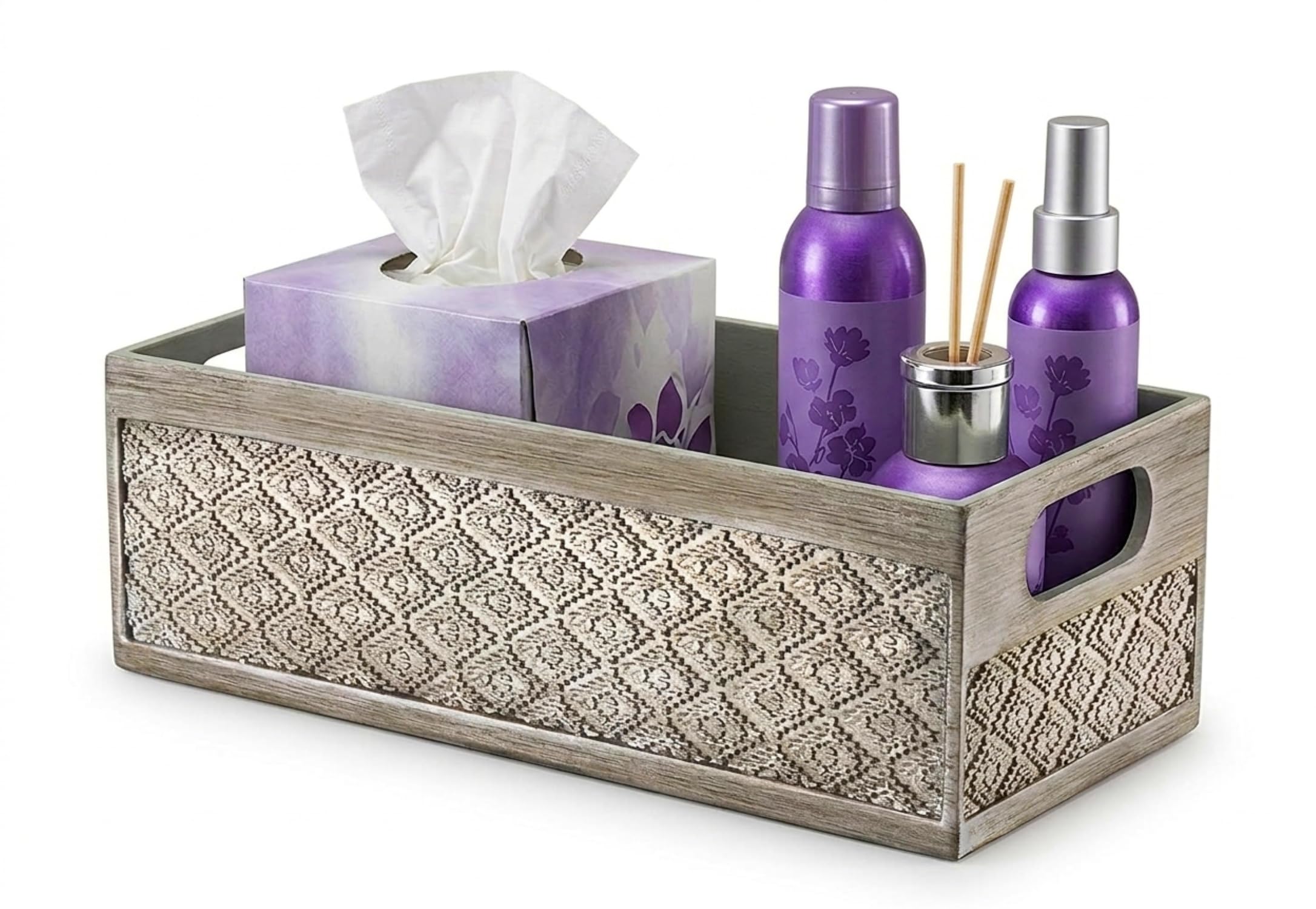Boîte décorative de salle de bain pour un évier ordonné et chic