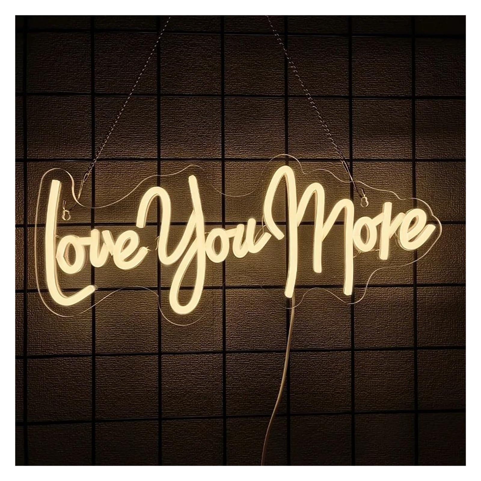 SHOUXI Sign Lamp Love You More Neon Signs for Wall Decor,USB Powered Light for Wedding Party Birthday Valentine's Day 41.5cmх17cm