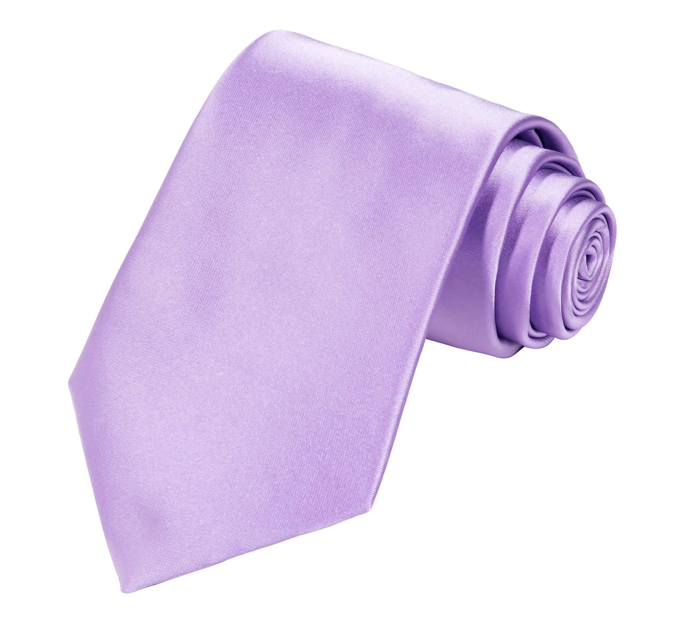 TIE G Solid Color Satin Mens Ties Woven Silky Touch 8.5 cm / 3.35 inches Neck Tie in Gift Box