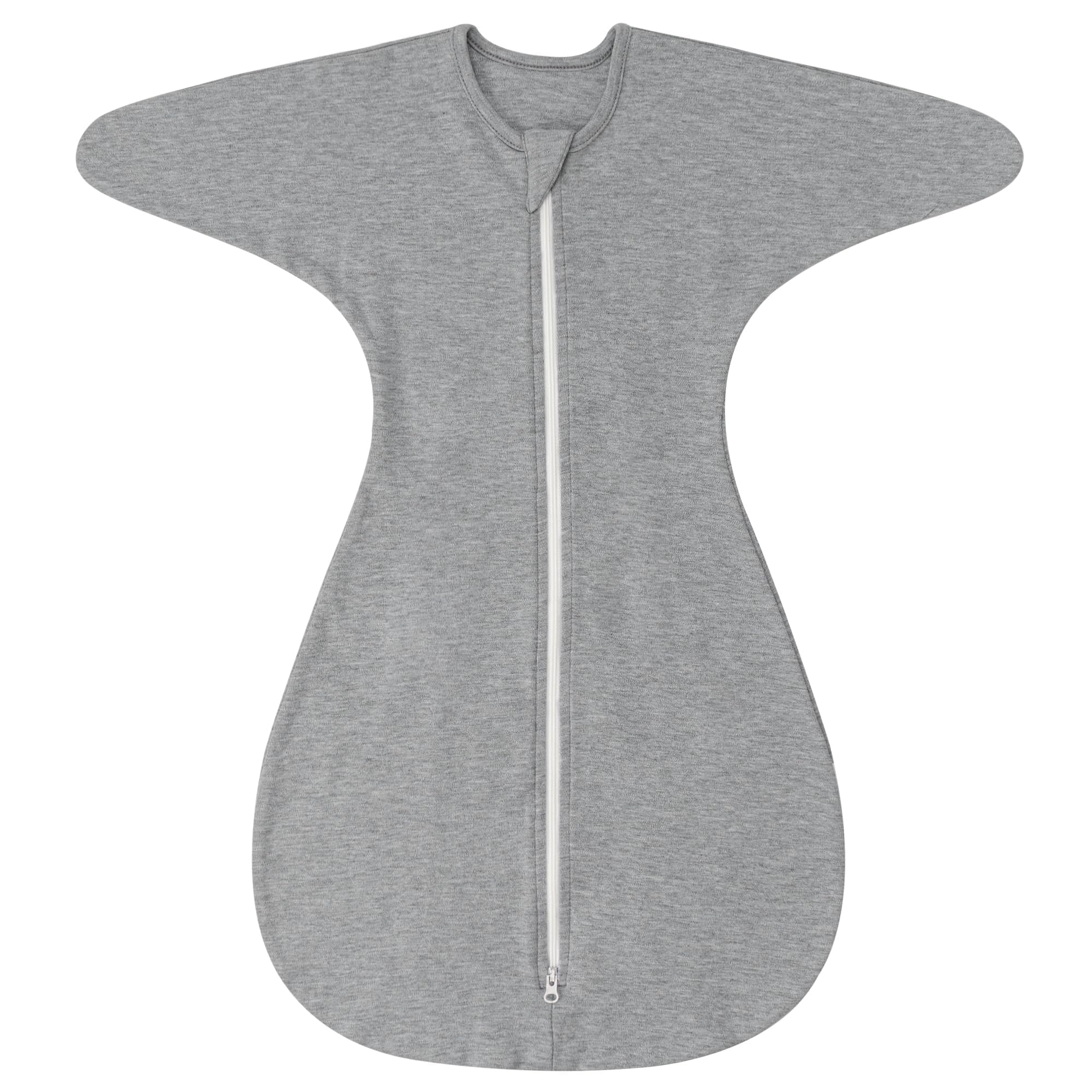 ZIGJOY Baby Transitional Swaddles for Newborns: 0.5 Tog Arms Up Sleep Sack 3-6-12 Months Soft Cotton Shark Fin 2 Way Zipper