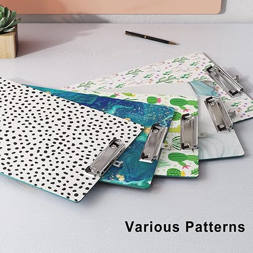 Miniatura 6 de Diseño de portapapapeles decorativo de madera A4 tamaño carta para oficina en el aula, tamaño estándar de 9 x 12.5 pulgadas con clip de metal de