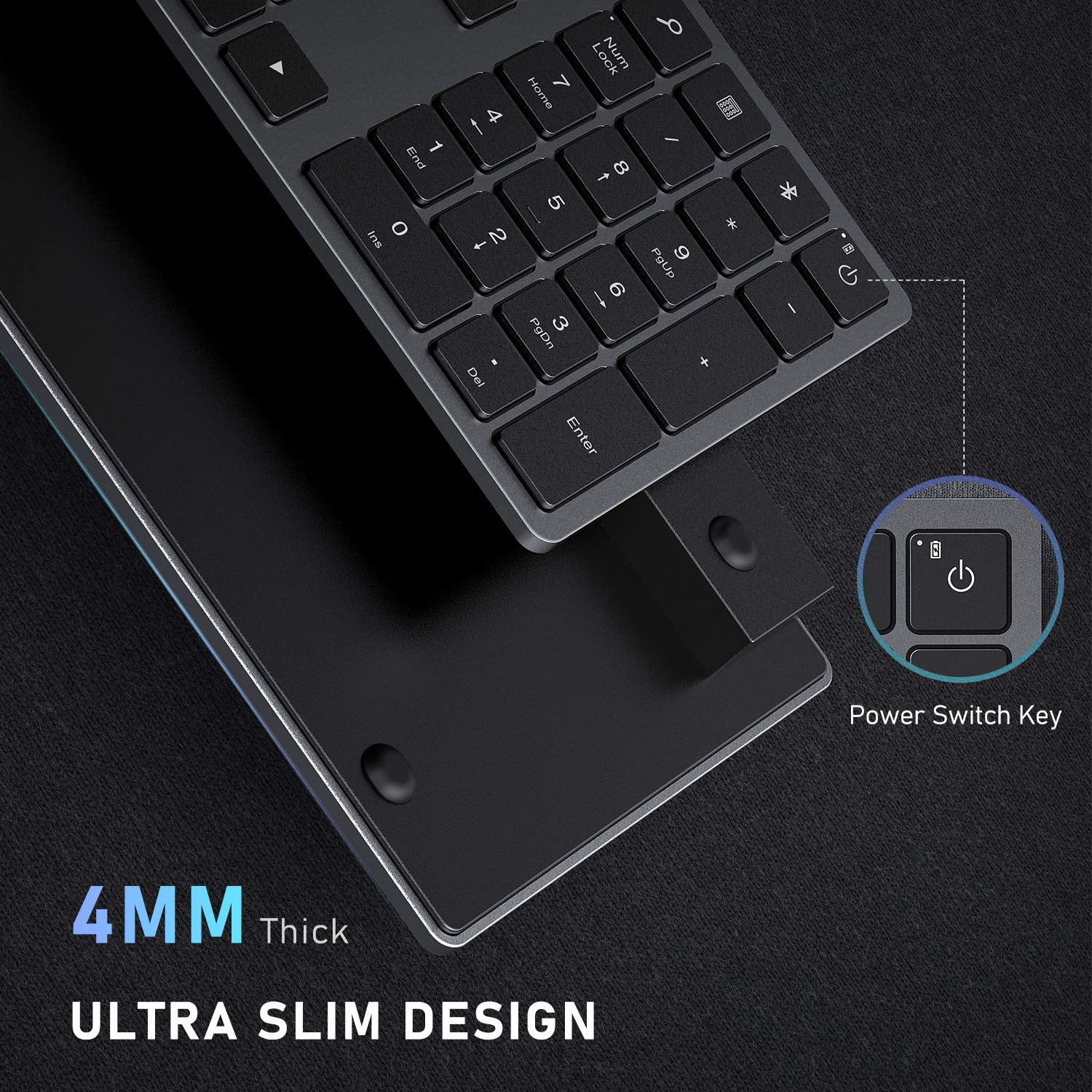 Seenda Wireless Keyboard Universal Bluetooth Rechargeable Wireless