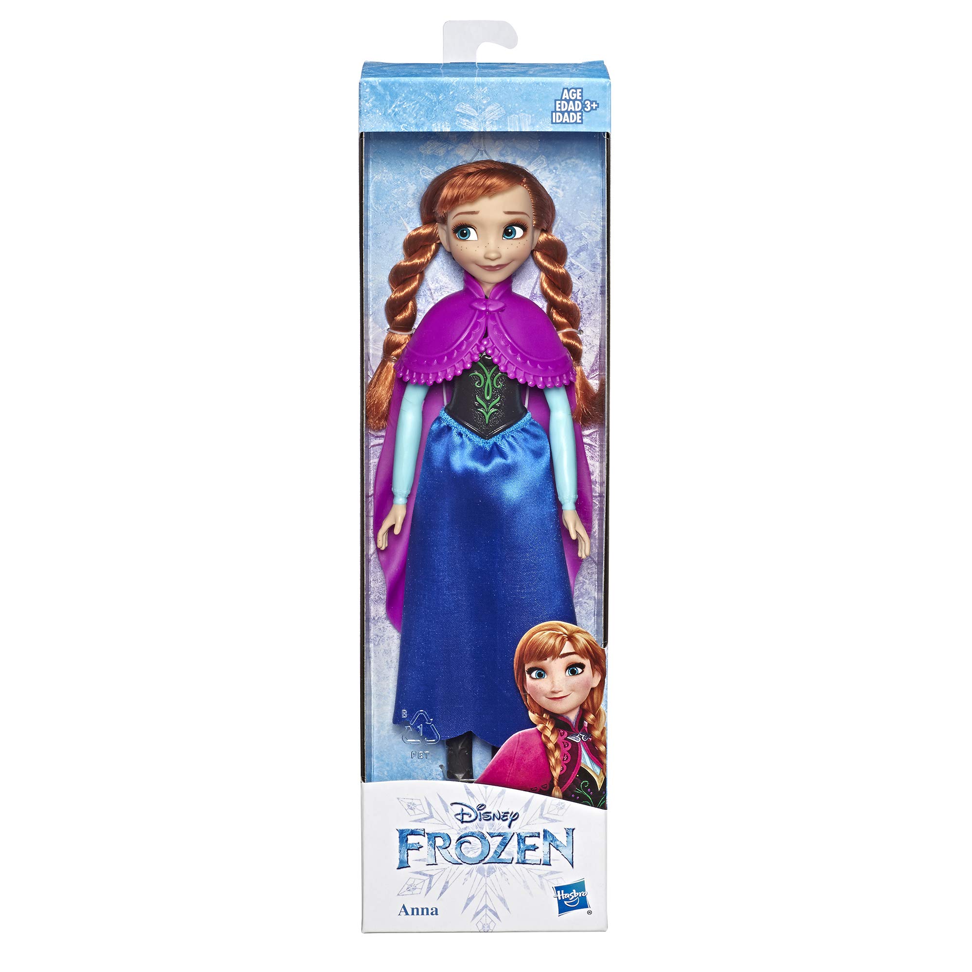 Disney Frozen Anna Fashion Doll with Long Hair Toy for Kids 3