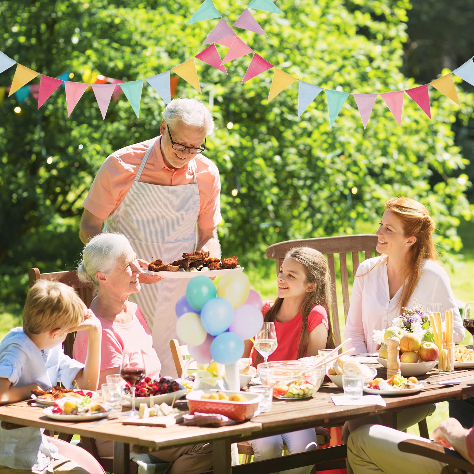 Bandierine Per Esterni 2 Pezzi - Ghirlanda 8m Blu E Bianco - Resistente Alle Intemperie Per Feste E Matrimoni - Foto 13