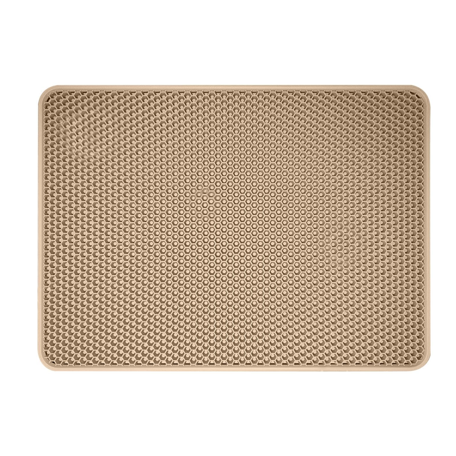 Tapis de litière pour chat - Tapis de litière pour chat - Double couche | Attrape-litière et attrape-tapis - Lavable - Attrape-litière et tapis pour les sols plus propres