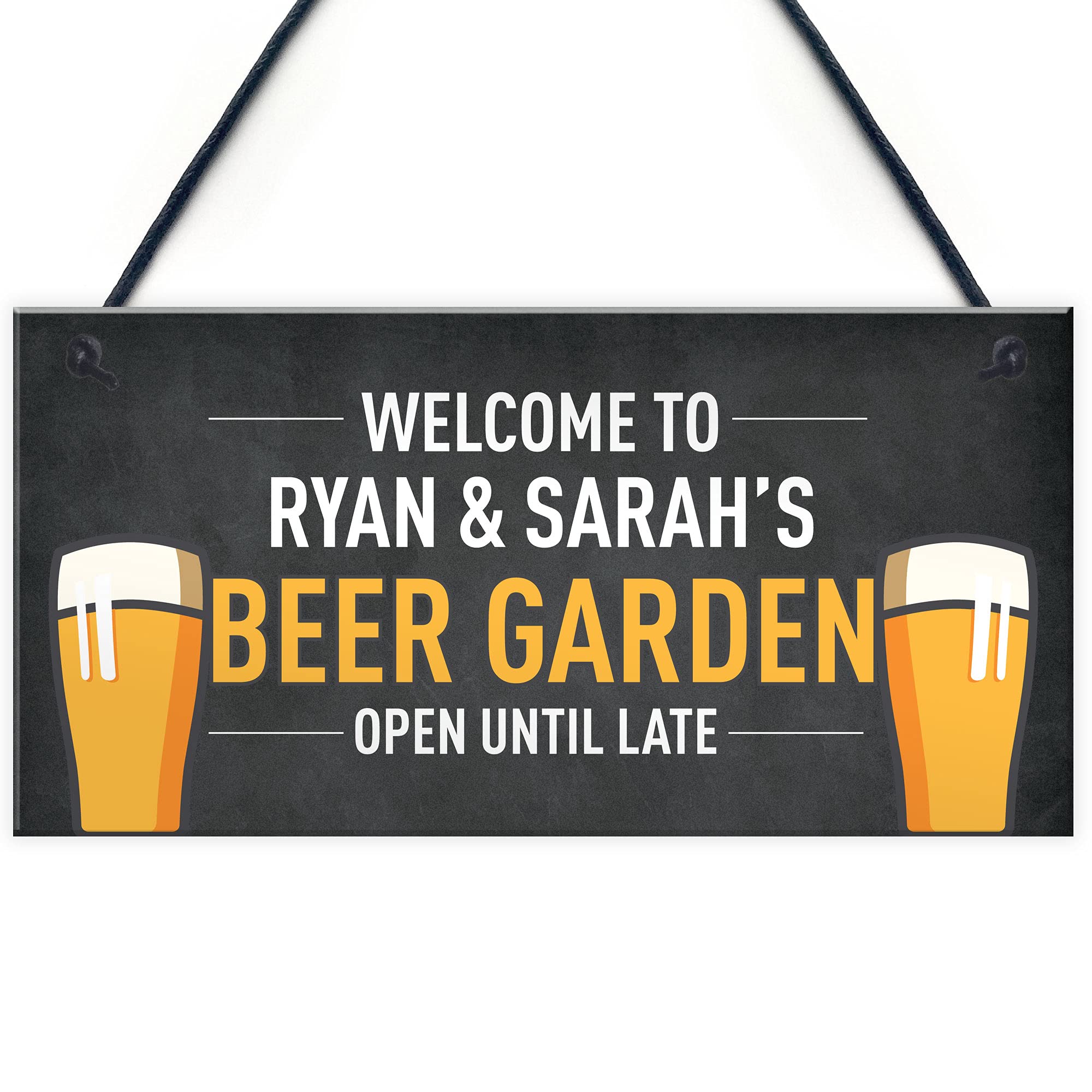 Personalised Beer Garden Sign Home Bar Pub Sign Man Cave Plaque Beer Alcohol Gift