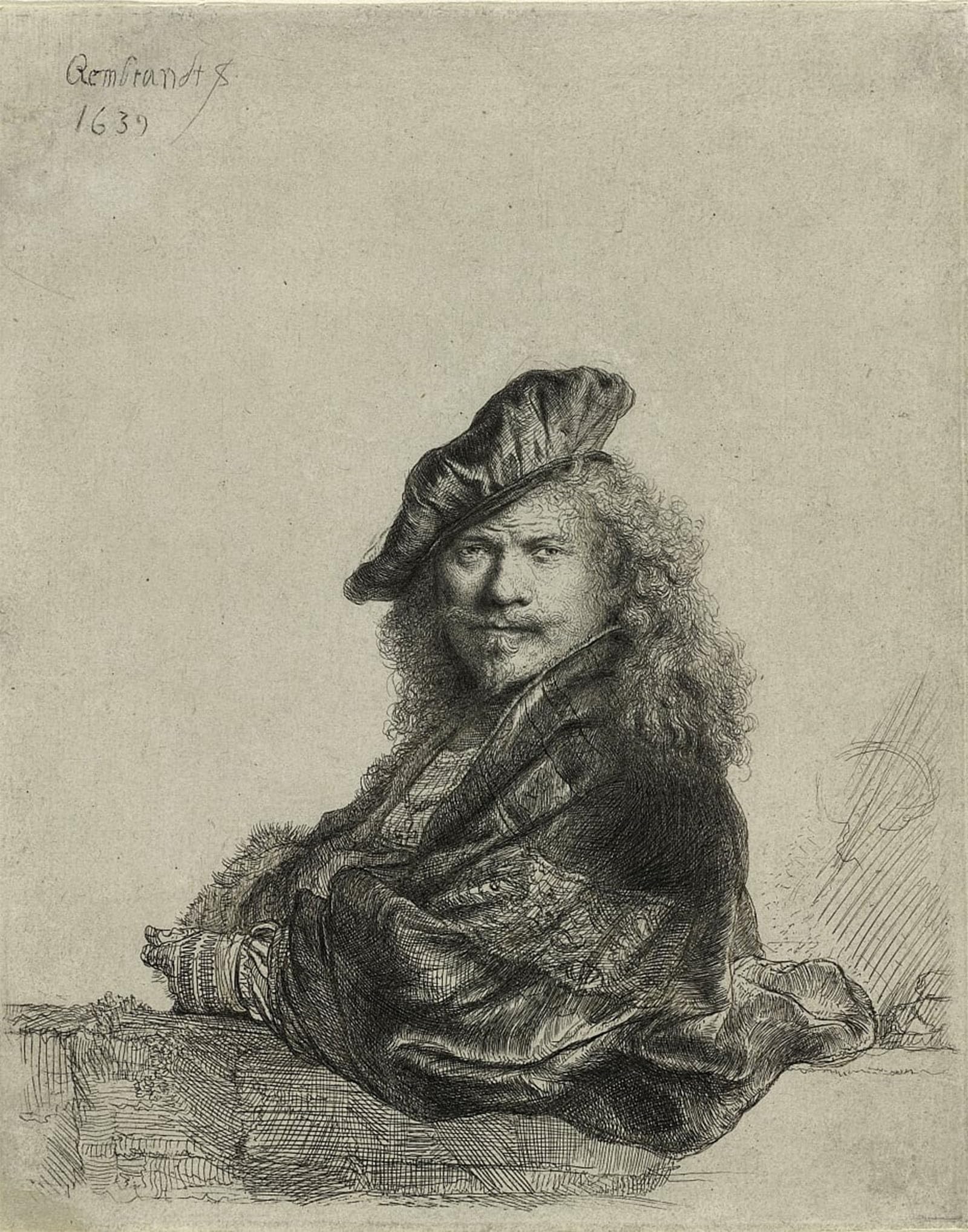 SERENDIPITP Aesthetic Poster Photo Wall Print Retro Picture Self-portrait by Rembrandt van Rijn Modern Wall Artwork for Home Decor 60x90cm