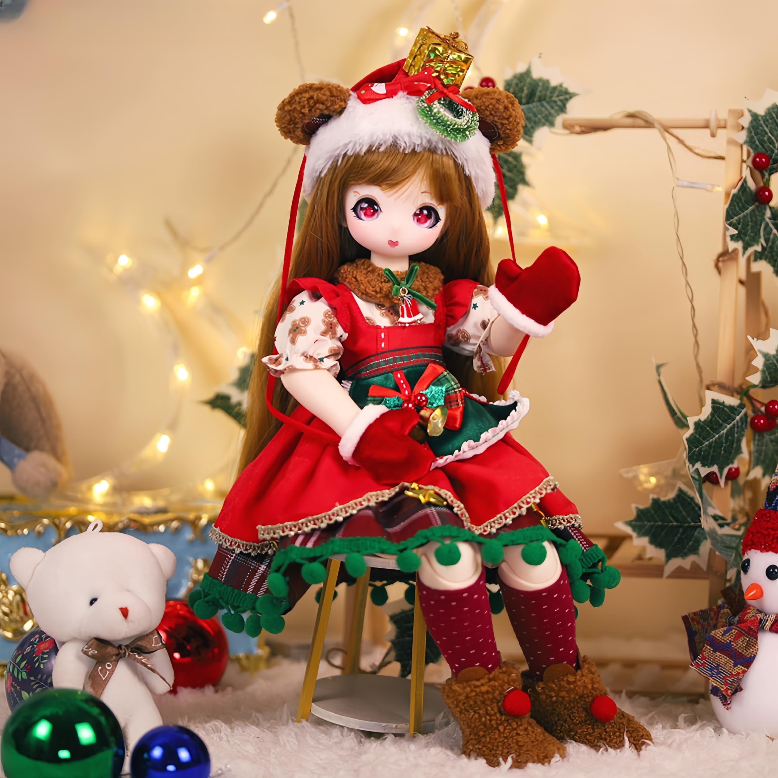 Amazon.com: 1/4 BJD Doll Kawaii Doll Move Joints Handmade Makeup