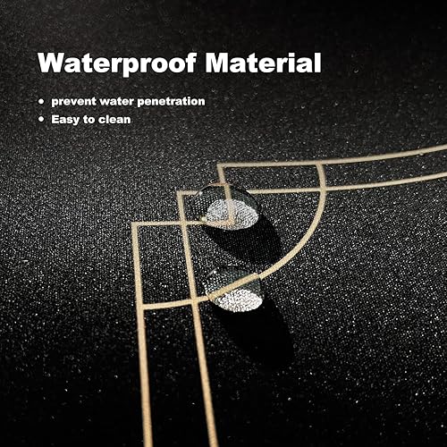 Miniatura 3 de Texas Hold'em - Tapete de póquer portátil, plegable, para 8 a 10 jugadores, tapete de goma de póquer para mesa, repelente al agua con bolsa de