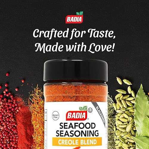 Miniatura 3 de Badia Mezcla criolla de condimento de mariscos ennegrecidos, 4.5 onzas, mezcla sabrosa estilo cajún, sabor sureño atrevido, sin MSG