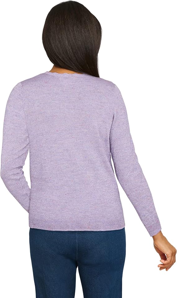 Alfred Dunner Pullover Sweater with Shimmer