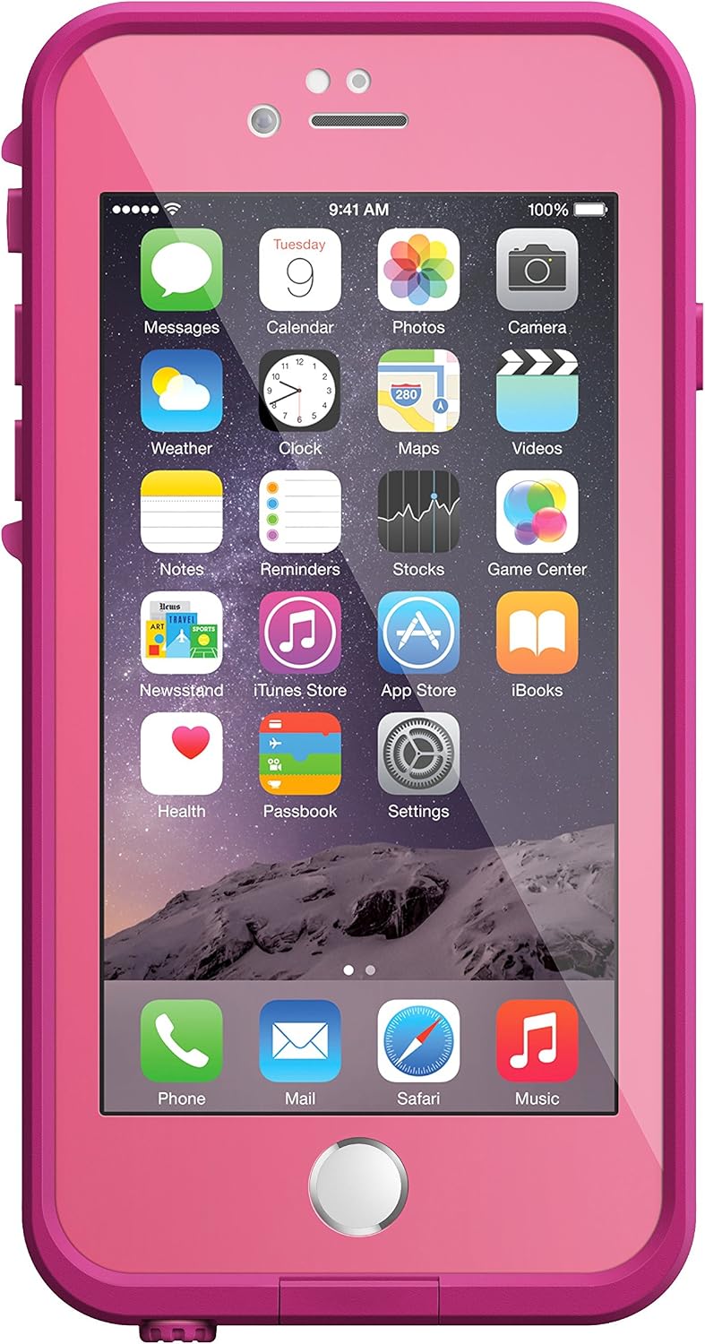 LifeProof FRĒ iPhone 6 ONLY Waterproof Case (4.7" Version) - Retail Packaging - POWER PINK (LIGHT ROSE/DARK ROSE)