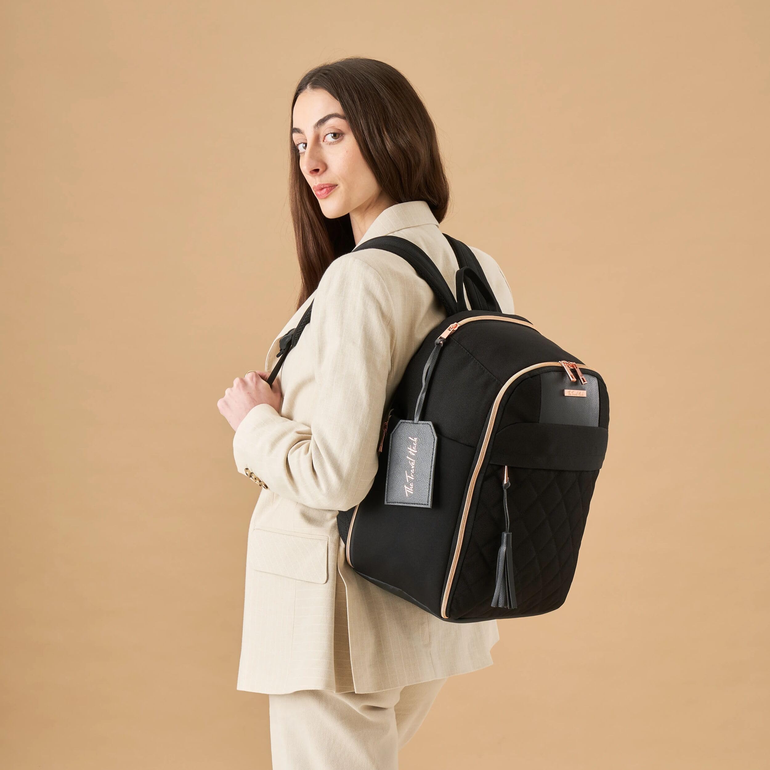Cabin Max Travel Hack - Zaino 40x30x20 cm per Ryanair, Vueling, Wizzair, Bagaglio a mano 40x30x20 cm adatto per Eurowings 40x30x25 cm e Easyjet sotto sedile 45x36x20 (24 L)