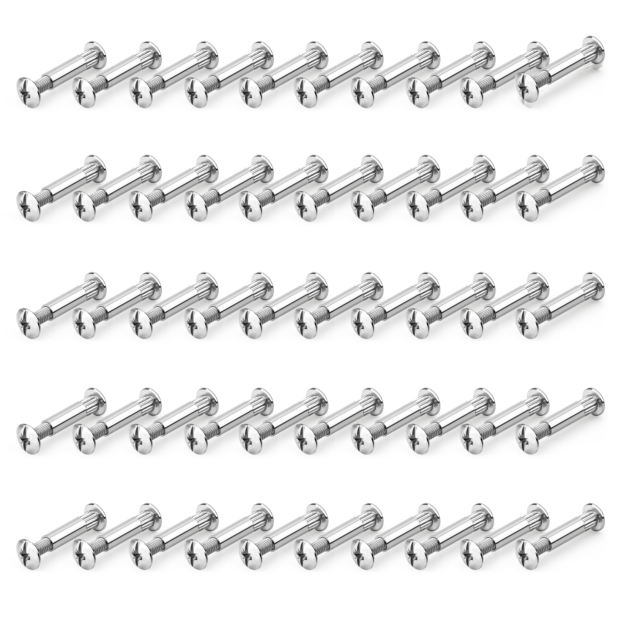 50 Viti Di Collegamento Per Mobili M4 X 31-40 Mm - Con Manicotto E Scatola - Foto 7