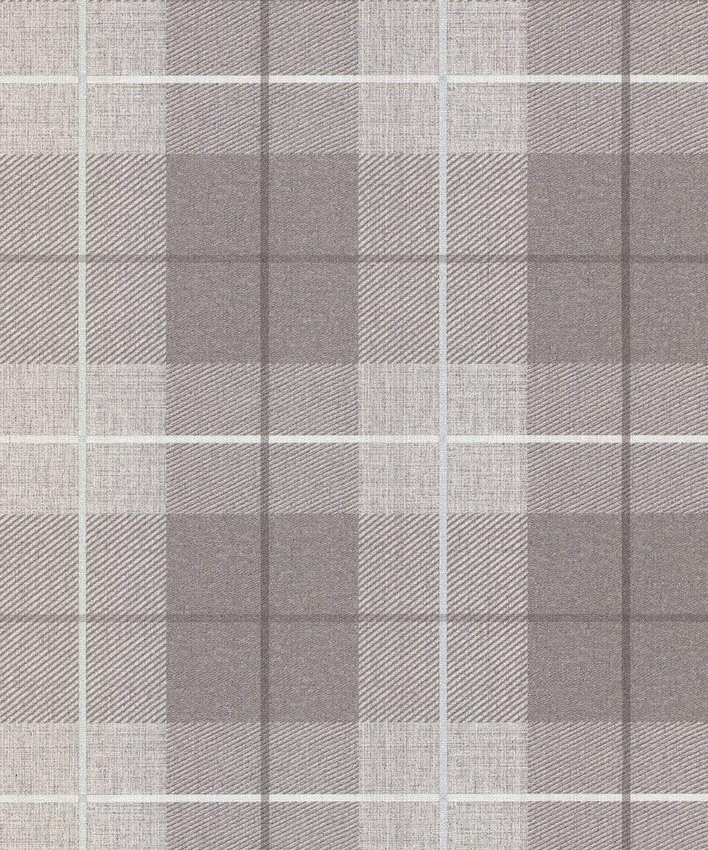 Yöl Taupe Country Tartan Wallpaper Checked Hessian Paste Wall Vinyl