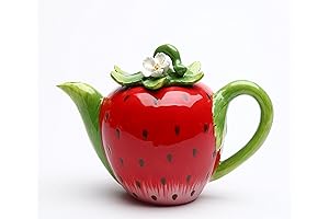 5 1/2" Durable 20833 Fine Ceramic Delicious Red Strawberry Teapot