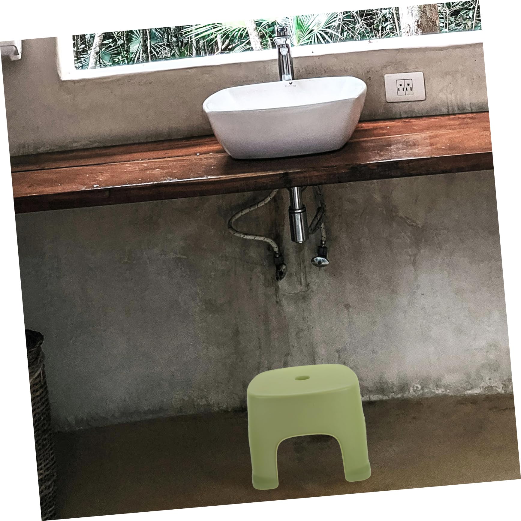 Cabilock Toddler Stool for Bathroom Sturdy Boys and Girls Step Stool Compact and Lightweight Multi-Purpose