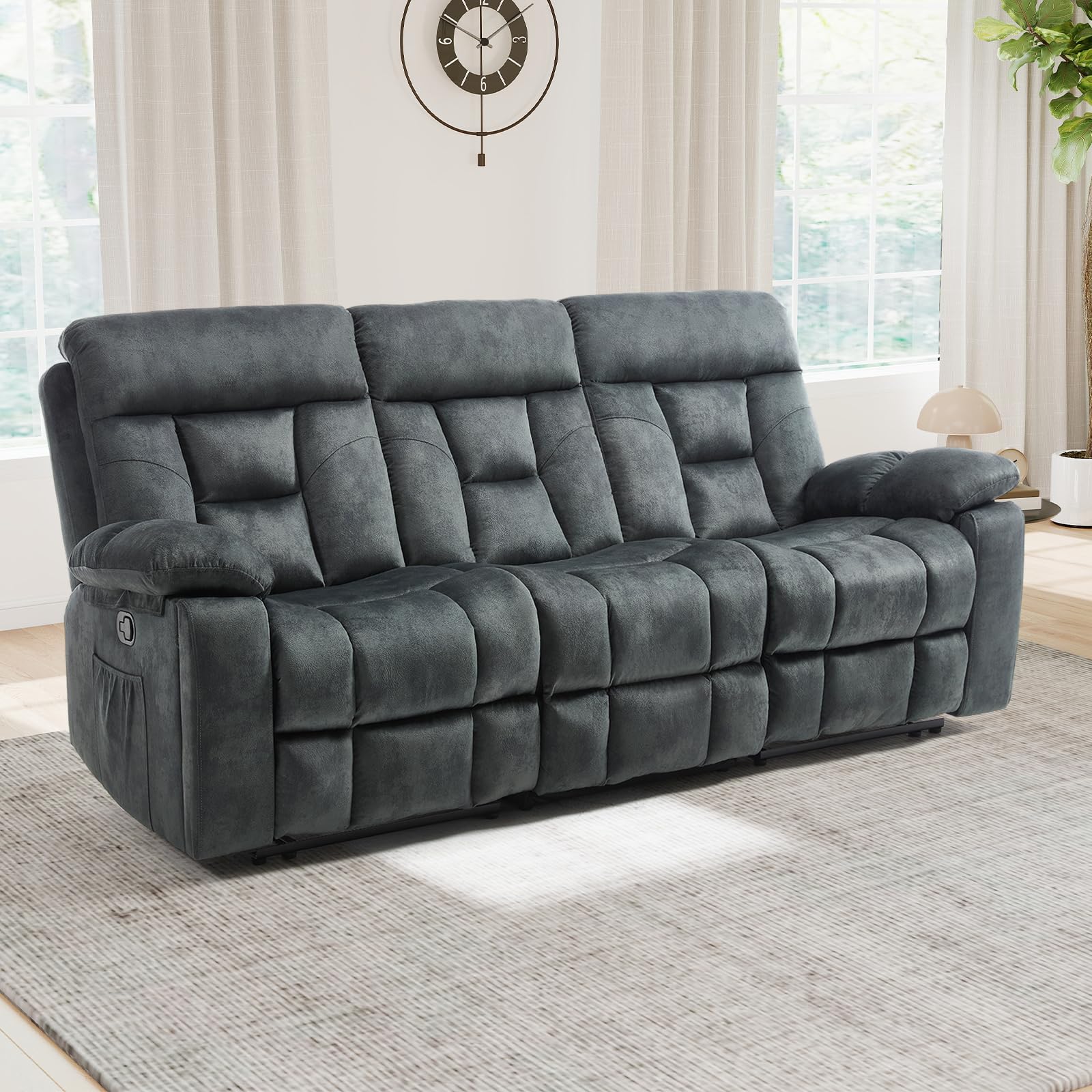 CANMOV 3 Seat Manual Recliner Sofa