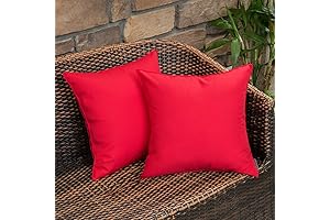 MIULEE Waterproof Outdoor Red Pillows 18x18