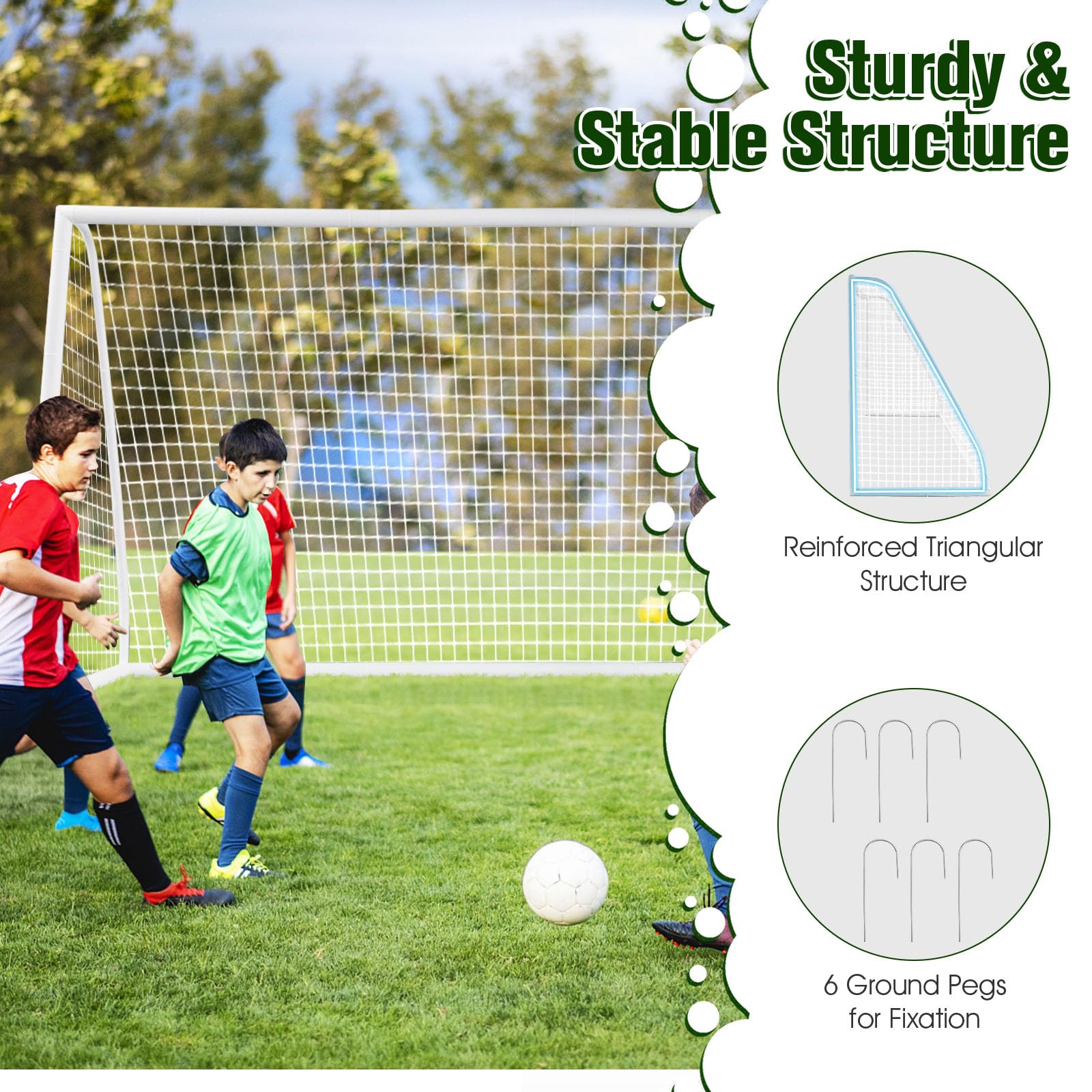 Palla Da Calcio LIFEZEAL Per Bambini, 183 X 120 Cm, Portatile Con