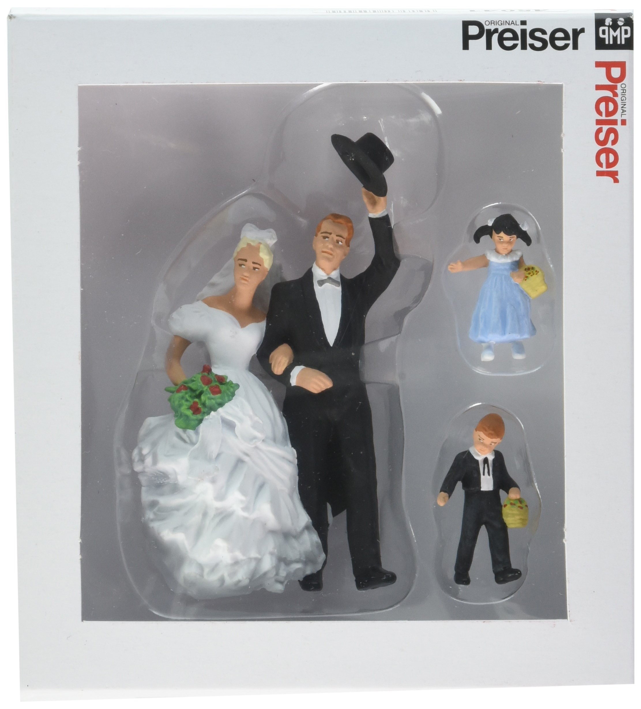 Preiser 45041 Bride, Groom, Ring Bearer & Flower Girl G Model Figure