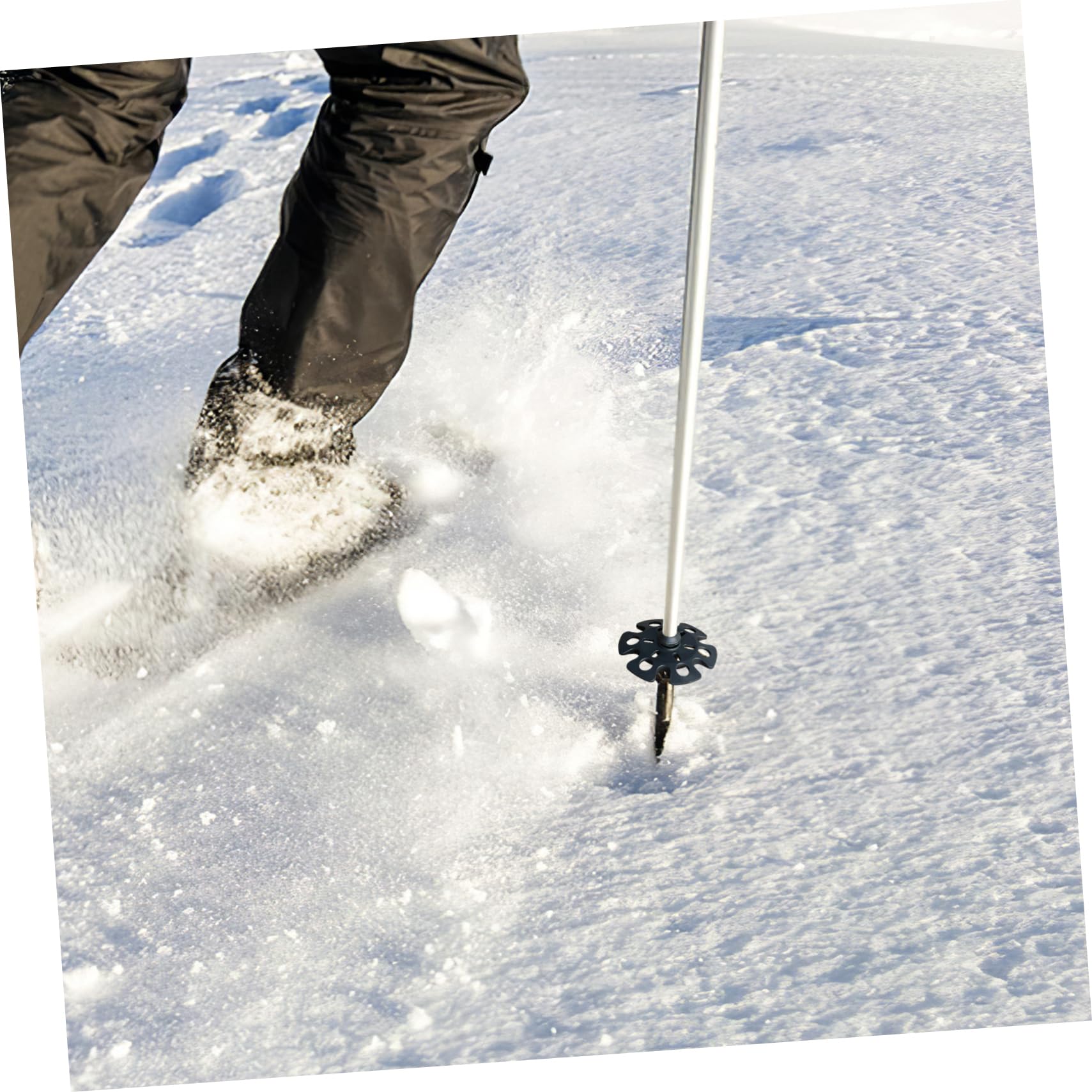 PartyKindom 4 Piezas Accesorios para Bastones Trekking Cubiertas Antideslizantes para de Bastón Senderismo Protectores Redondos para Barro y Nieve Compatibles con Bastones de