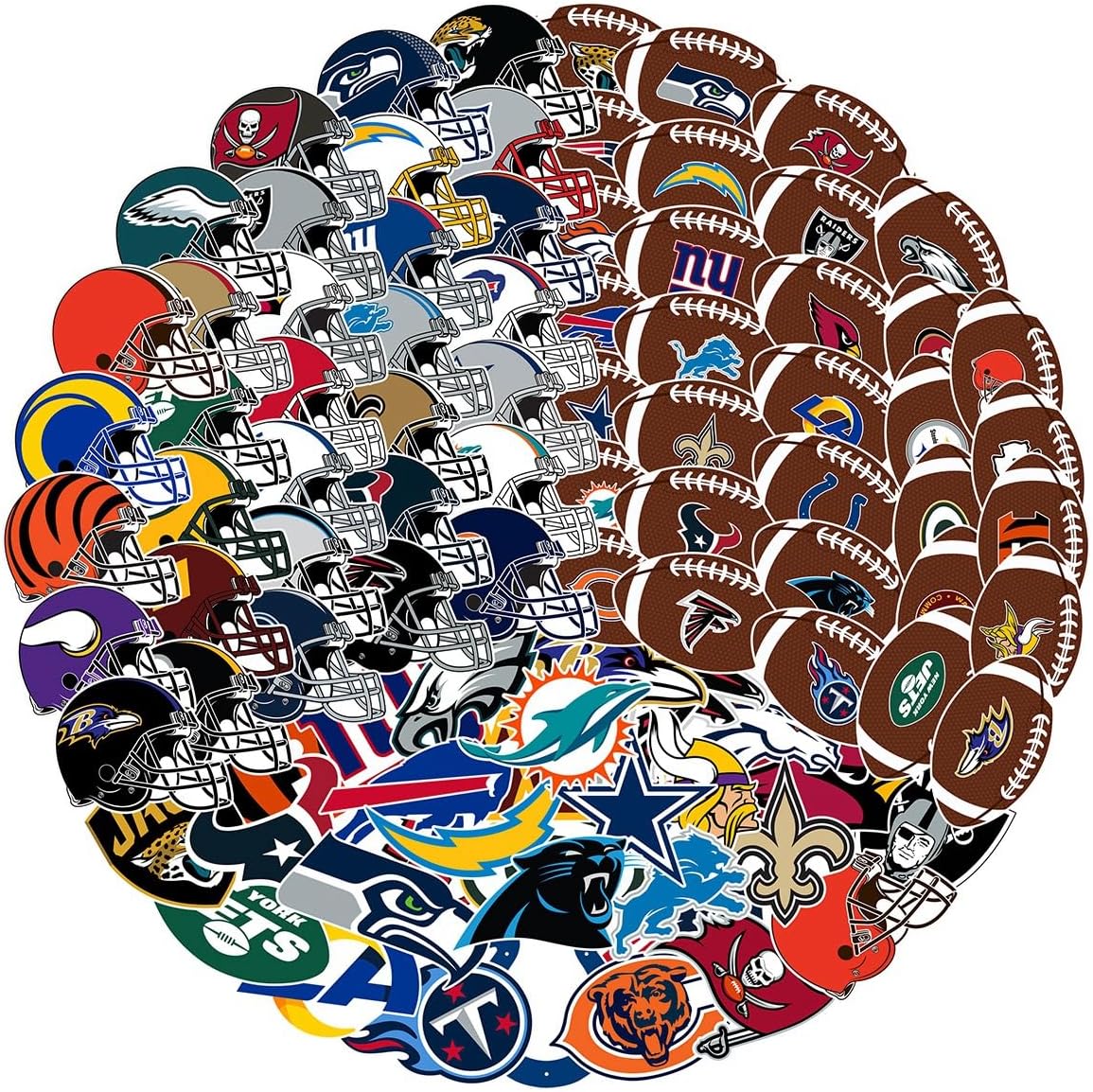105 pcs Sports Stickers Pack,Football Stickers,Rugby Decals,Waterproof Self-Adhesive Decals.