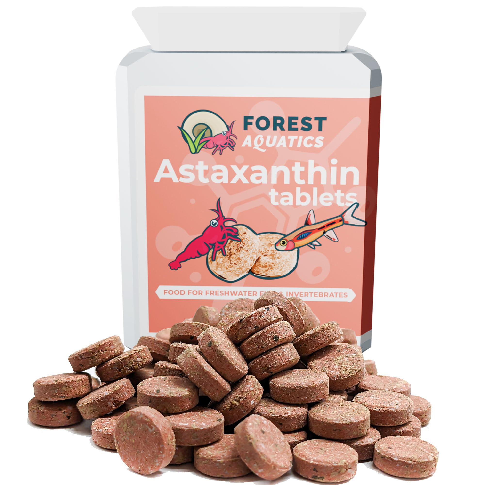 Forest Aquatics Astaxanthin Fish Food Tablets For Aquarium Fish & Bottom Feeders 160g