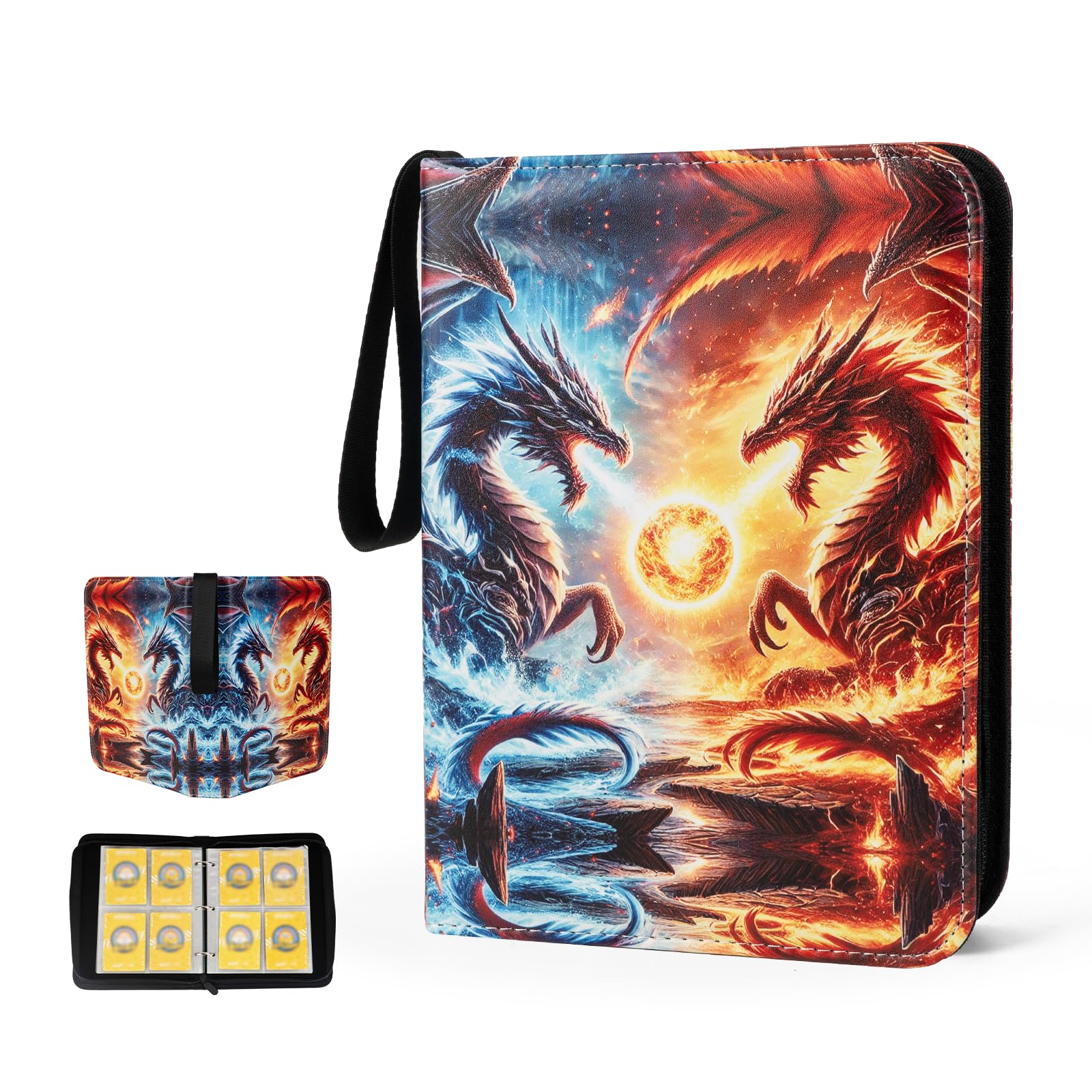 Trading Card Binder Album, 400 Pockets, 50 Removable 4-Pocket Pages, Waterproof