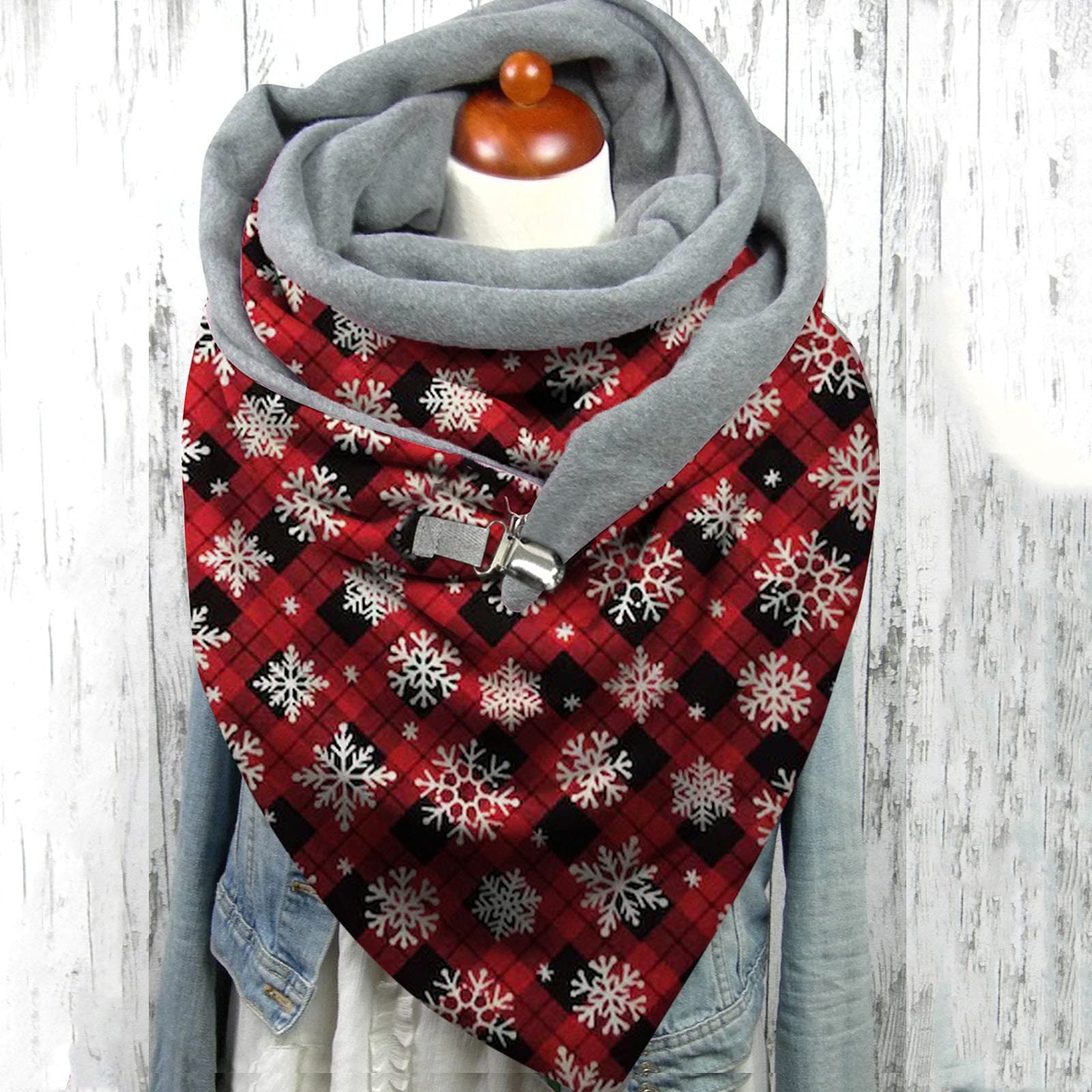 Écharpe Triangulaire Femme Paillettes Laine - Asymétrique - Automne Hiver - Poncho Décontracté